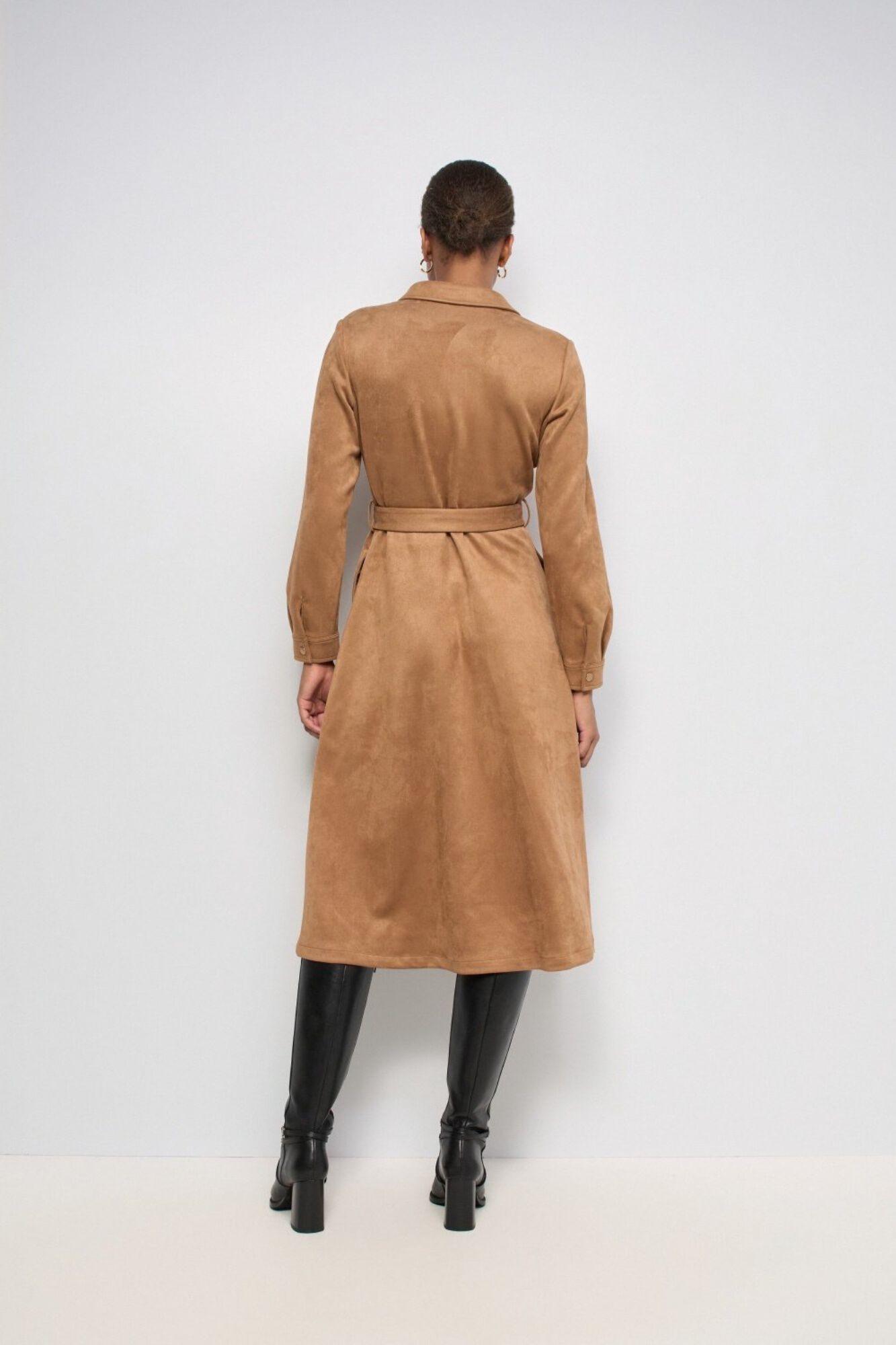 Salsa Jeans Vestido midi com bolsos Castanho