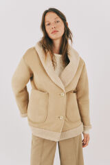 Cortefiel Double-sided effect jacket Beige