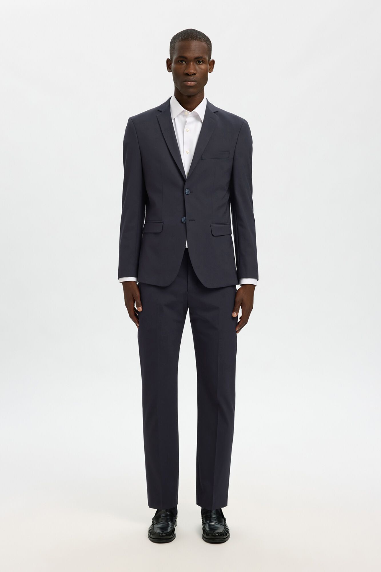 Selected Cal&ccedil;a de alfaiataria Slim Fit Azul