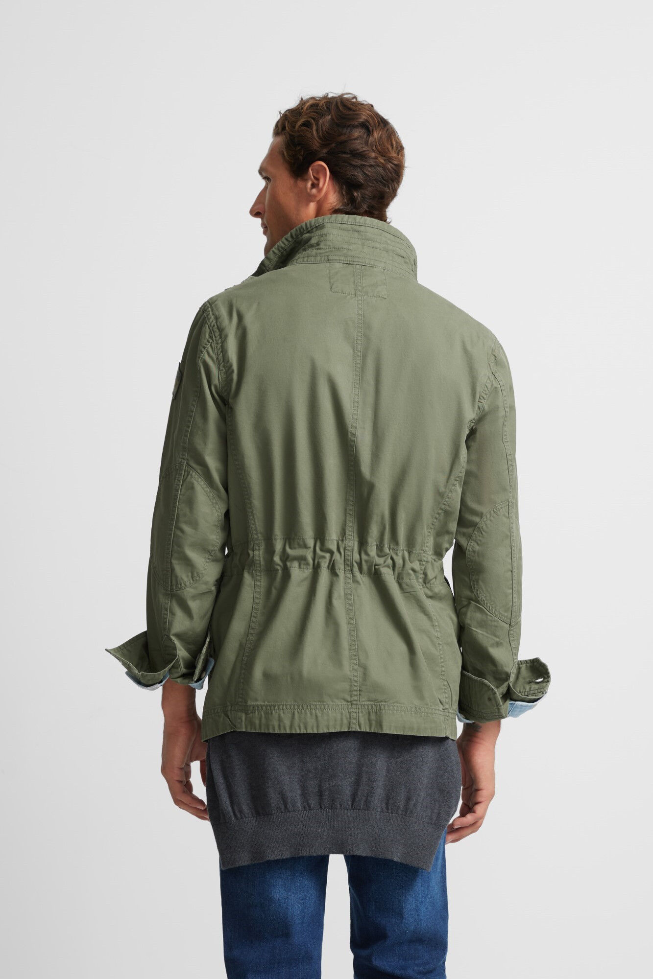 Silbon Chaqueta militar garment dye Verde