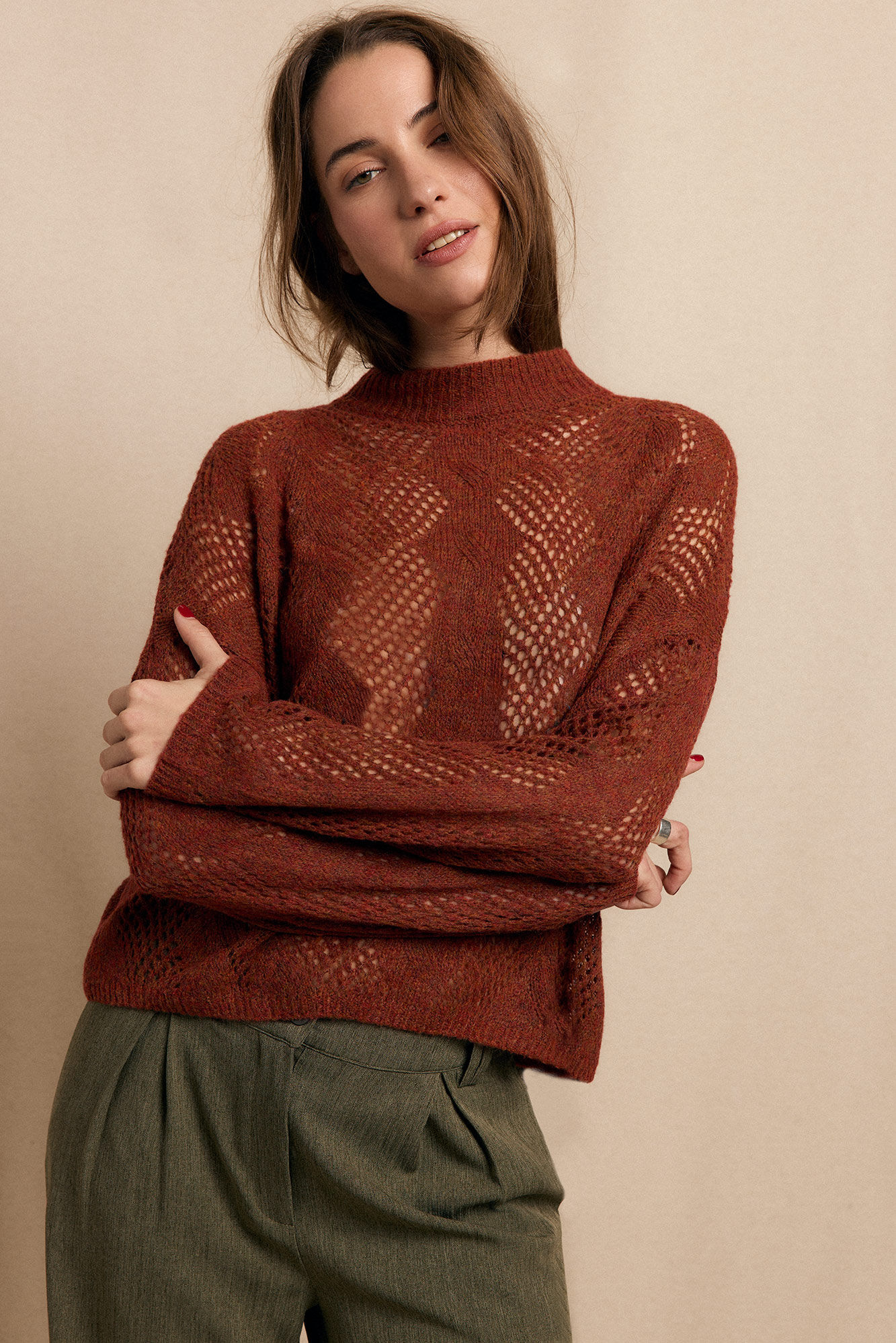 Slowlove Camisa Perkins vazada Laranja