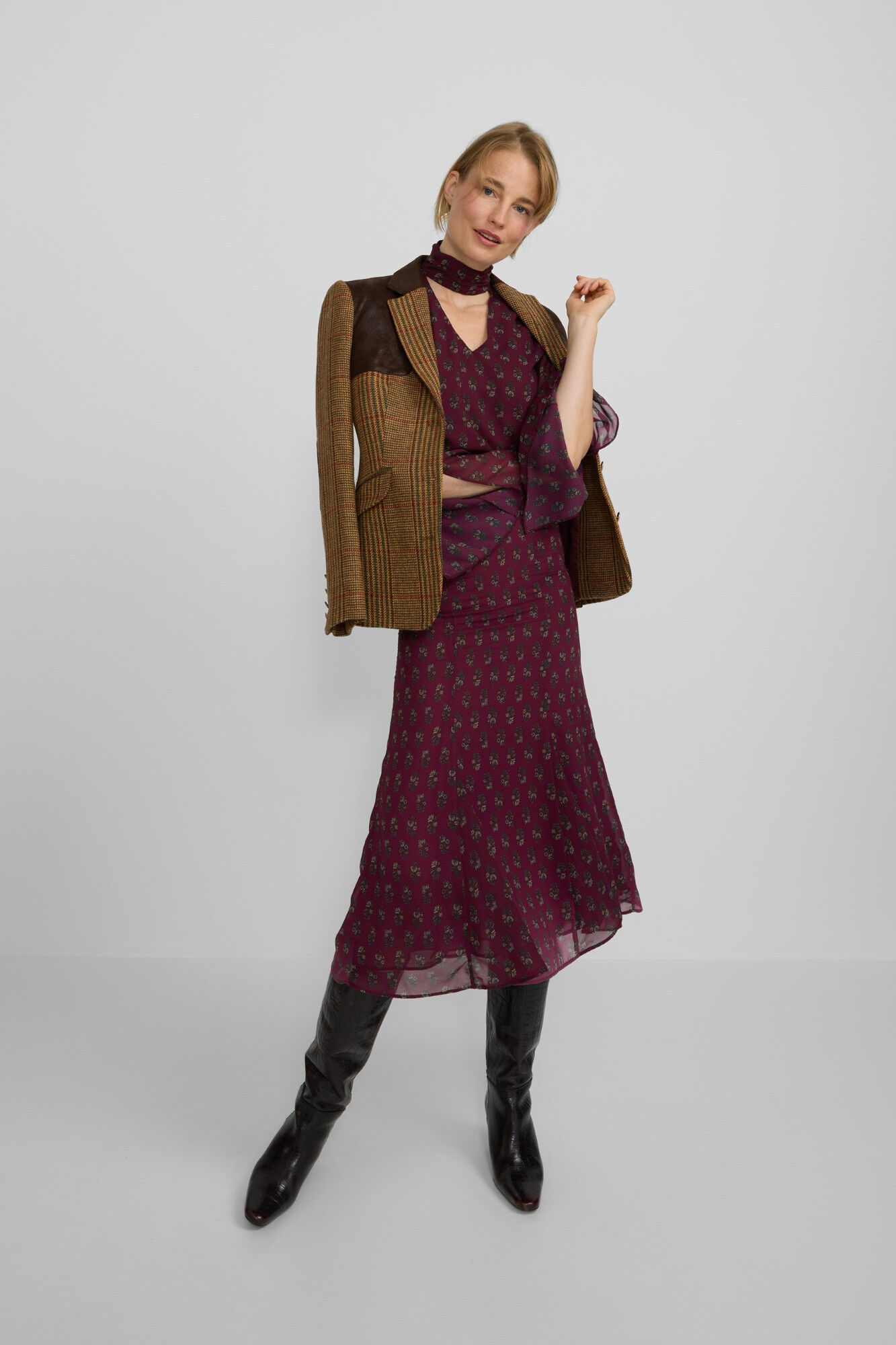 Silbon Saia midi estampado