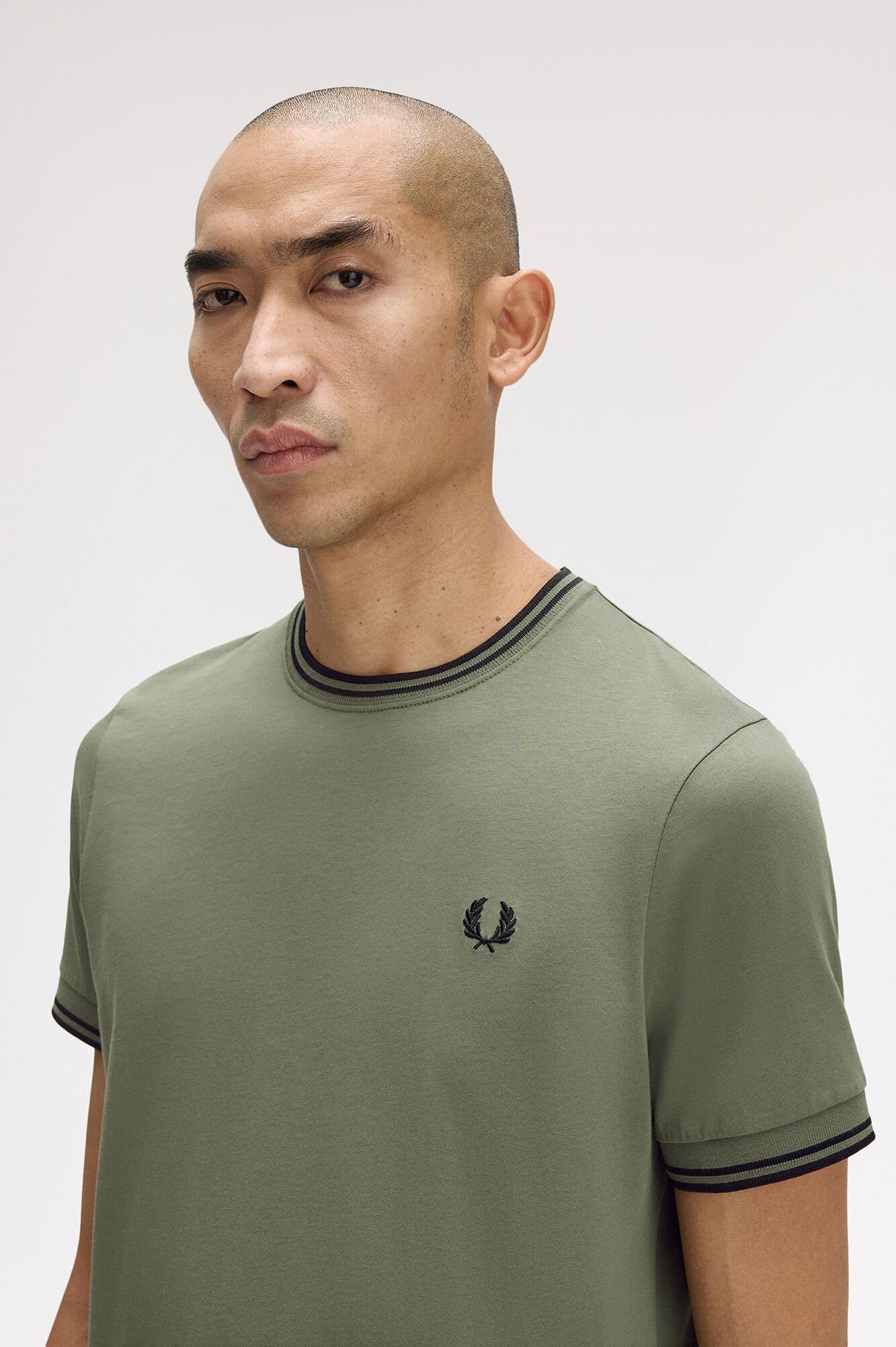 Fred Perry T-shirt masculina de manga curta 