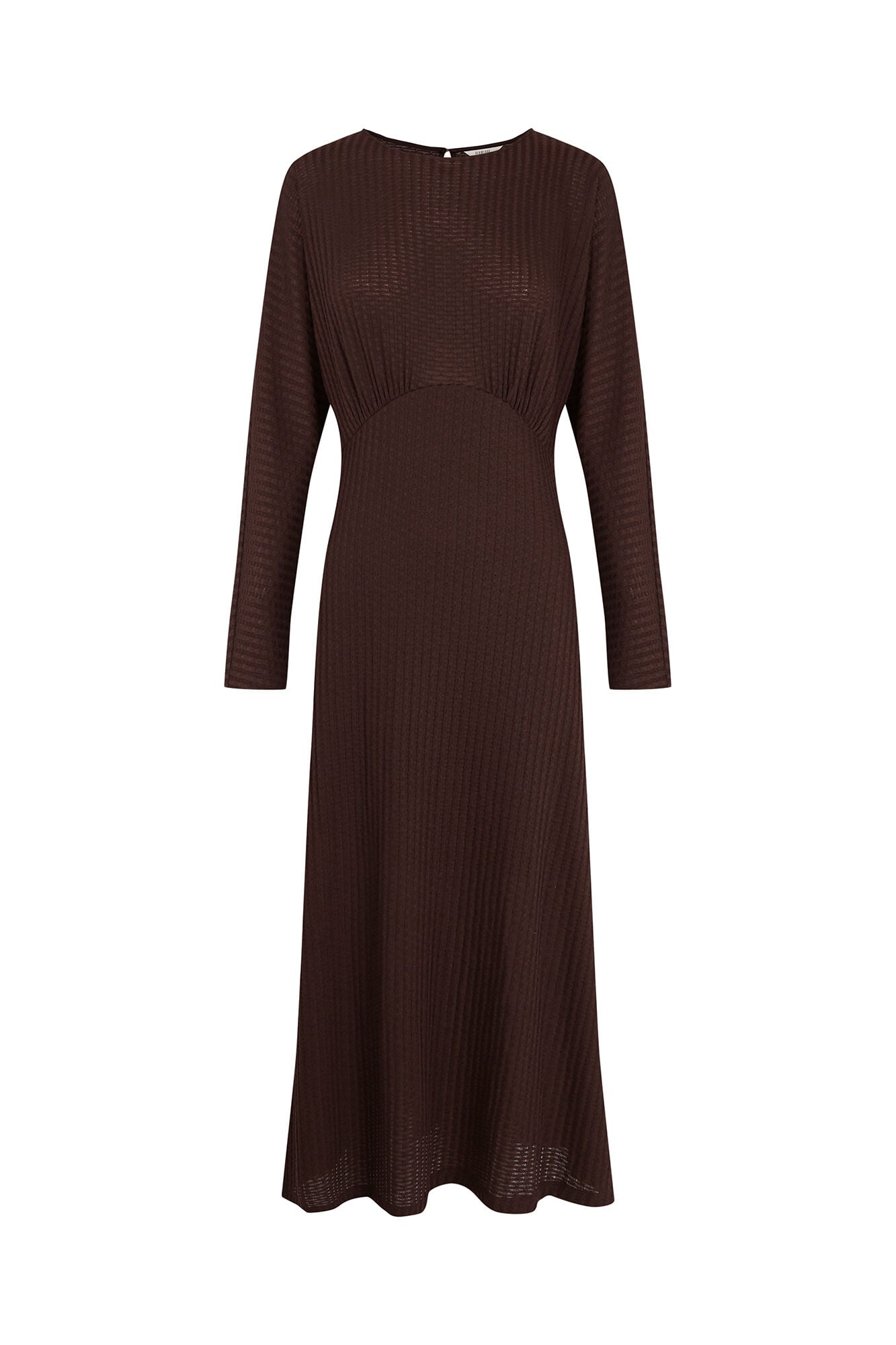 Slowlove Vestido estructura manga murci&eacute;lago Marr&oacute;n oscuro