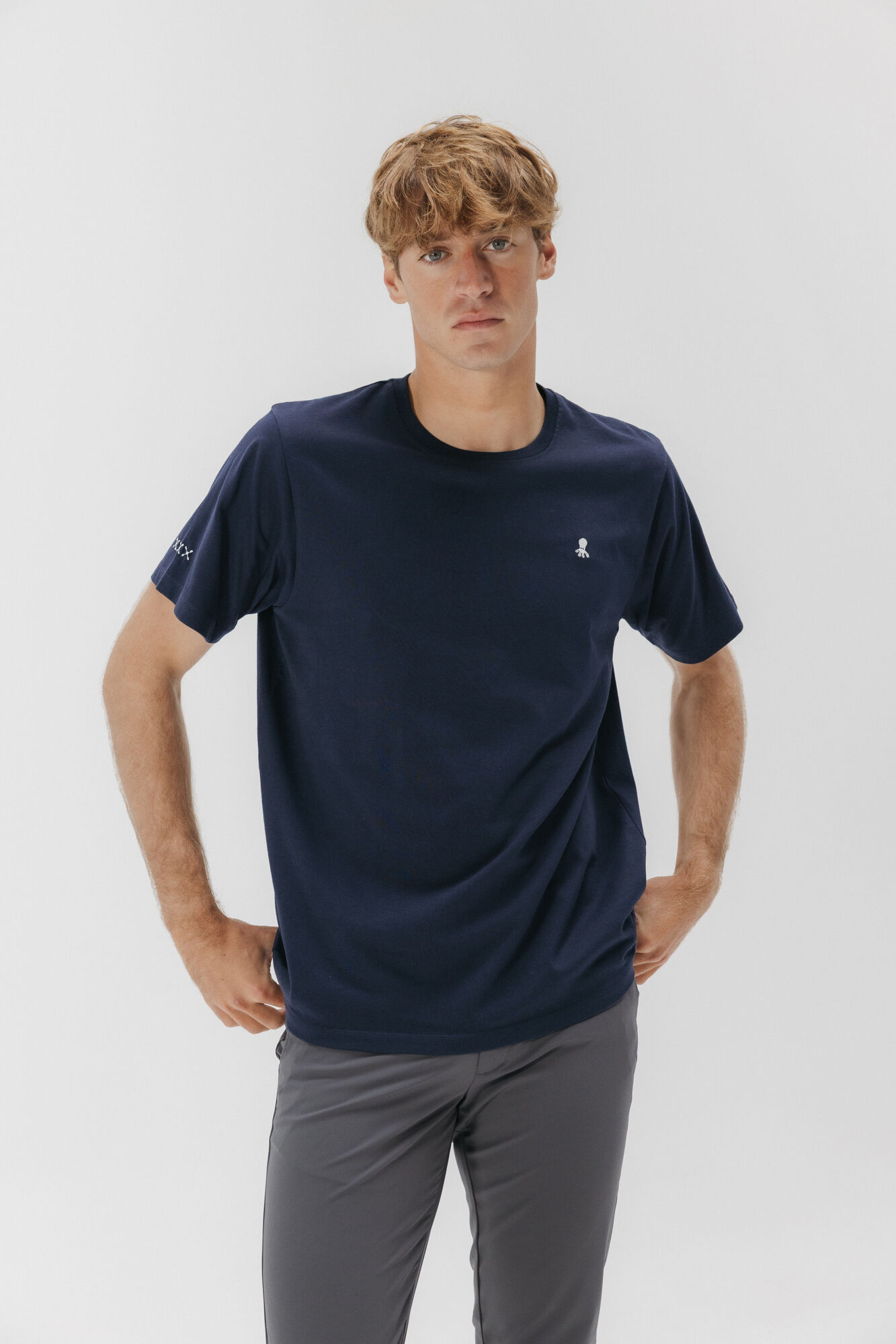 elPulpo Camiseta logo bordado Azul marino