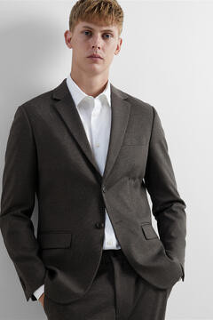 Cortefiel Slim fit, jumper-style blazer Grey