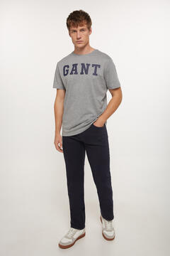 Cortefiel GANT Graphic T-Shirt Grey