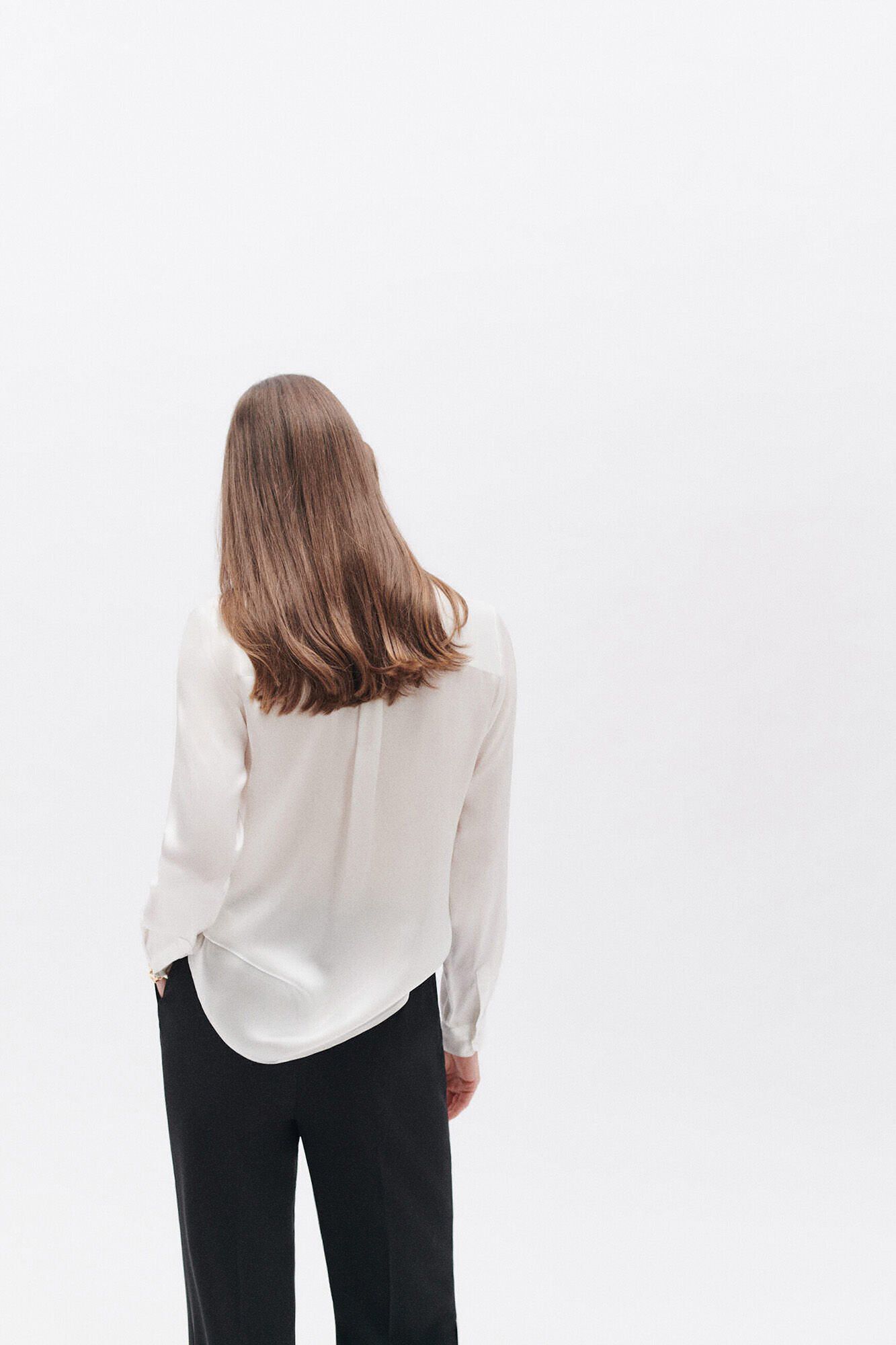 Caroll Camisa seda Ecru