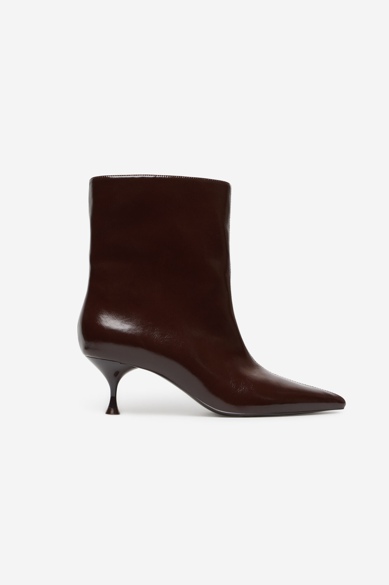 Cortefiel Kitten heel bootie Maroon