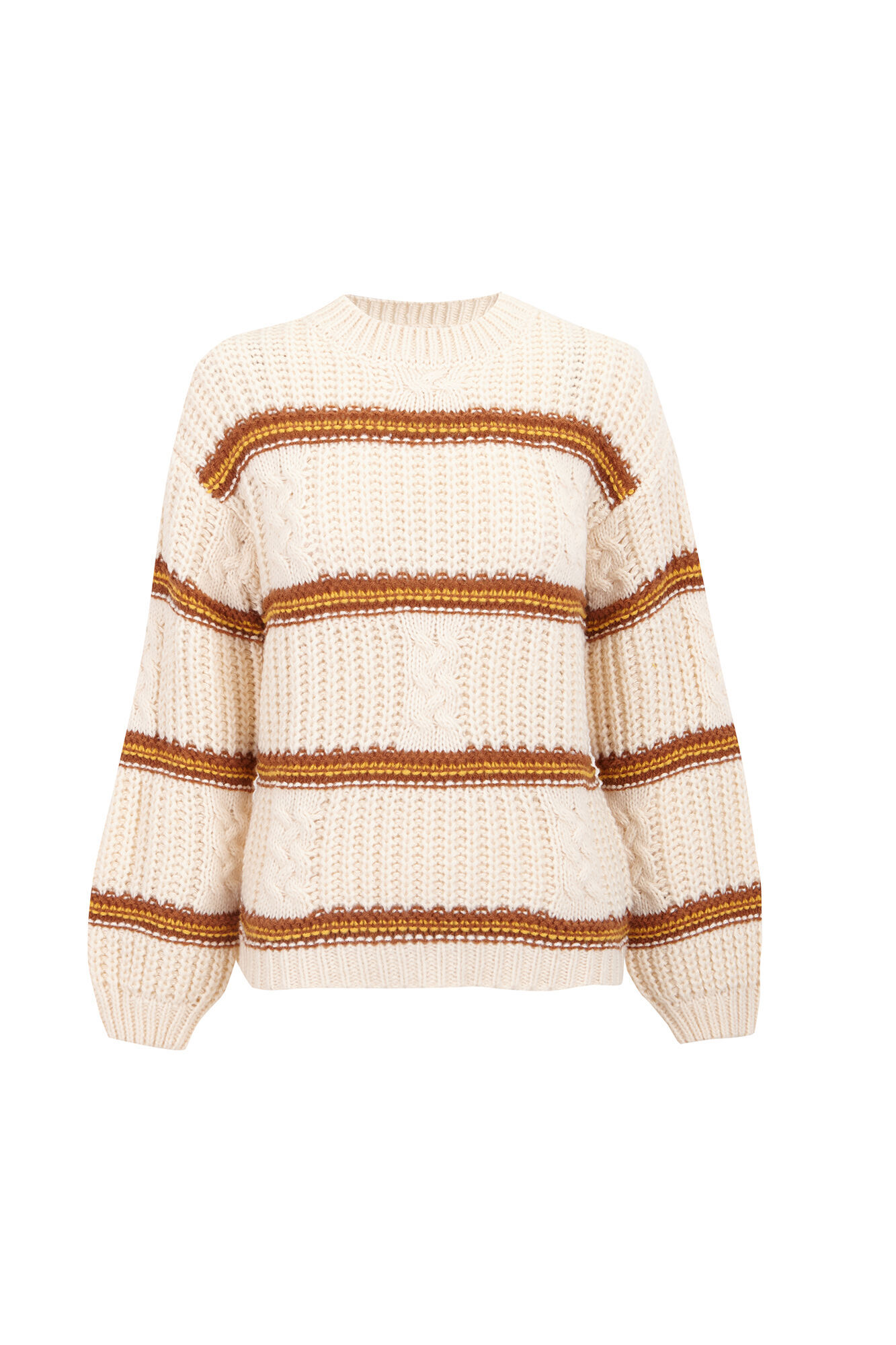 Slowlove Su&eacute;ter malha de malha perolada Ecru