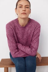 Cortefiel Combined knit jumper Purple