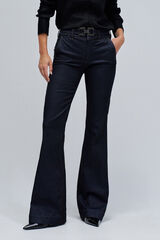Salsa Jeans Cal&ccedil;a cal&ccedil;as chino flare secreta com cinto Azul