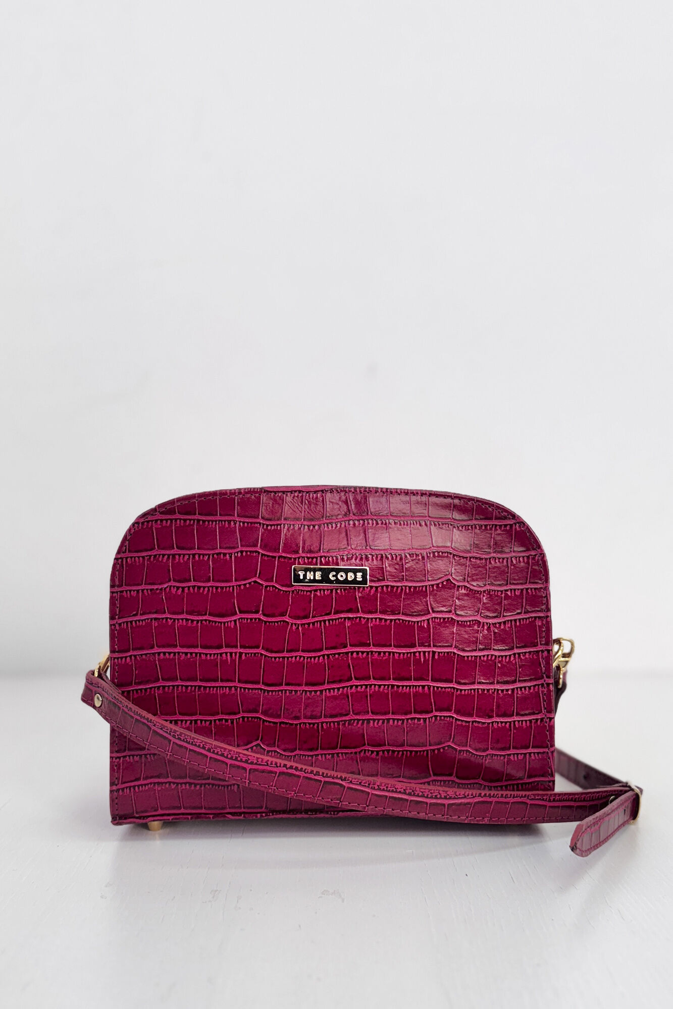 The Code Bolsa Cassandra em pele framboesa Granada