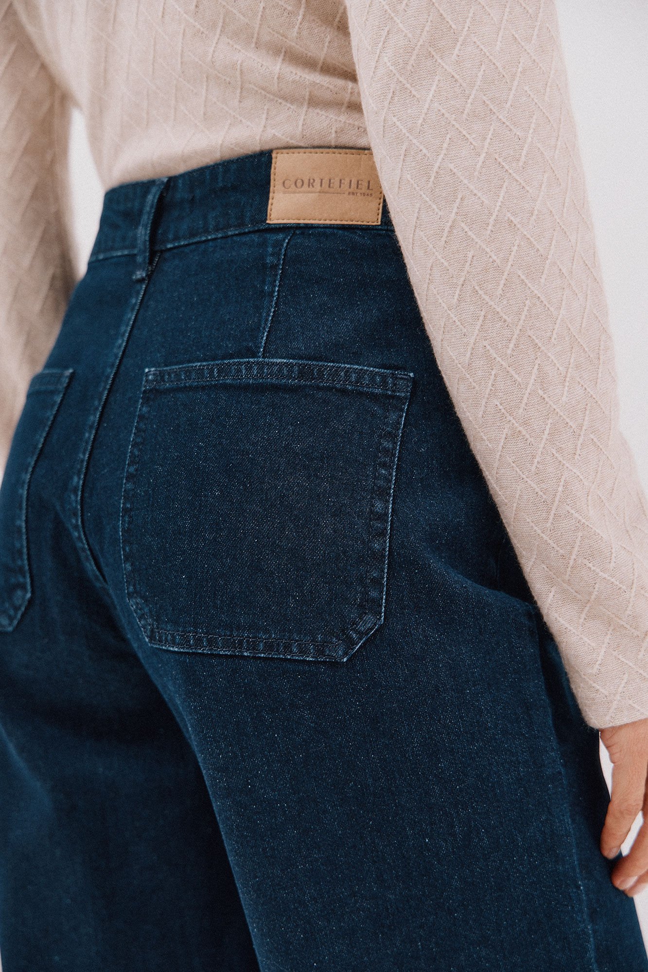 Cortefiel  marine trousers pockets Blue