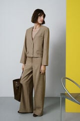 Cortefiel Short jacket Beige