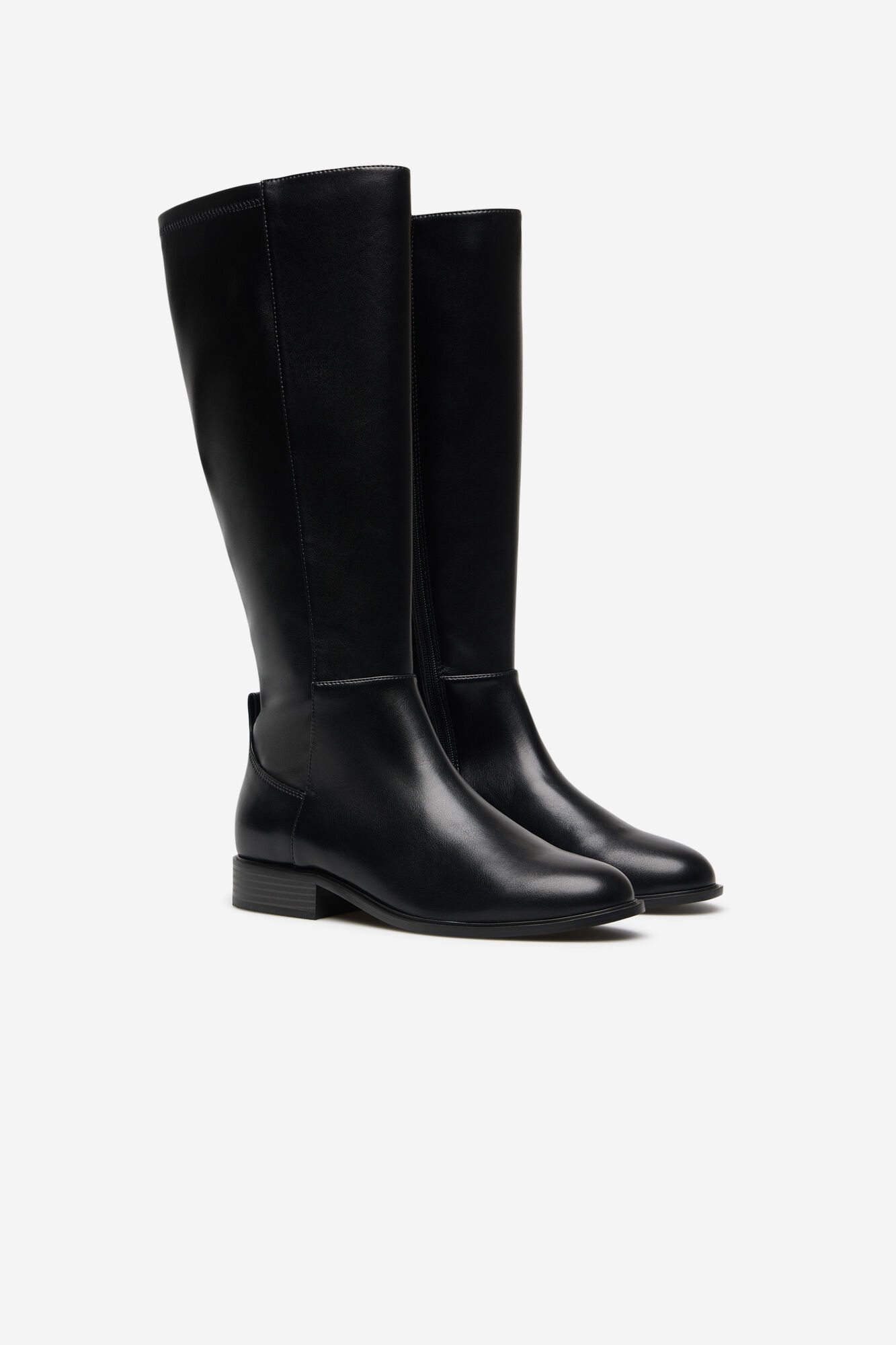 Cortefiel High elastic boot Black