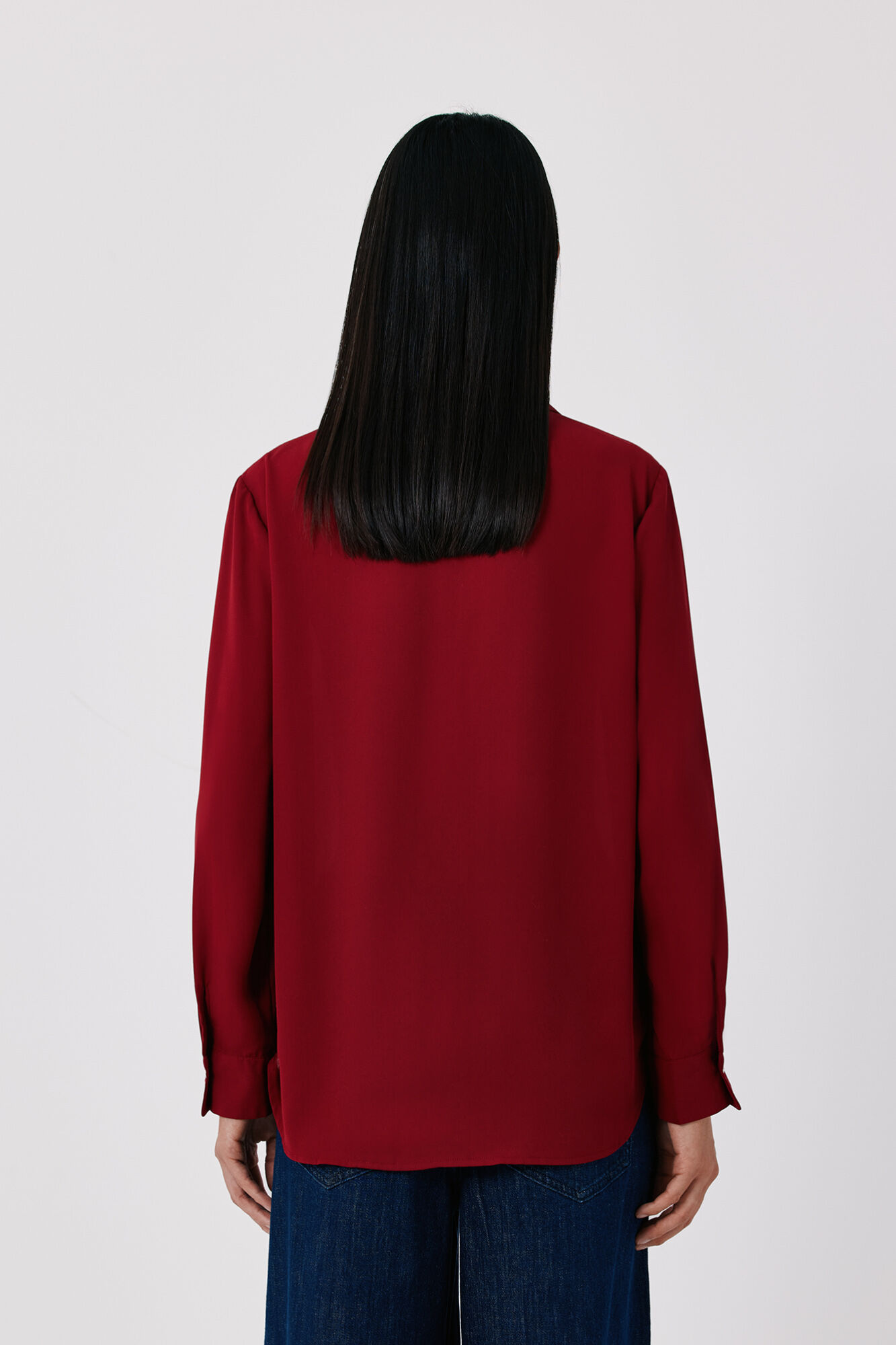 Cortefiel Crepe fluid shirt Red