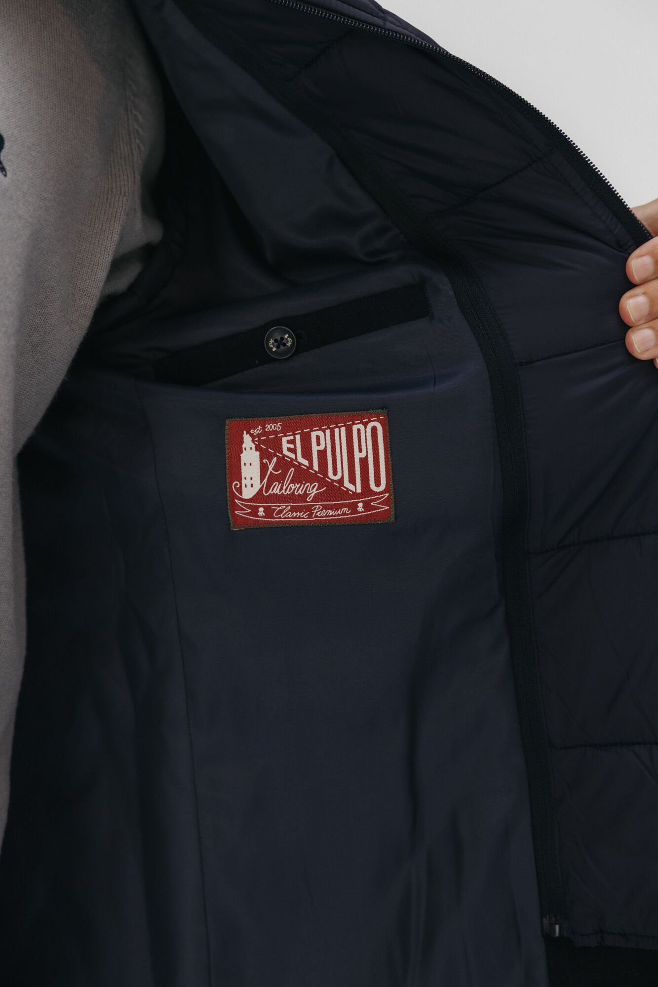 elPulpo Coat with detachable cloth breast Navy