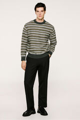 Selected Camisola de l&atilde; com gola caixa  Verde