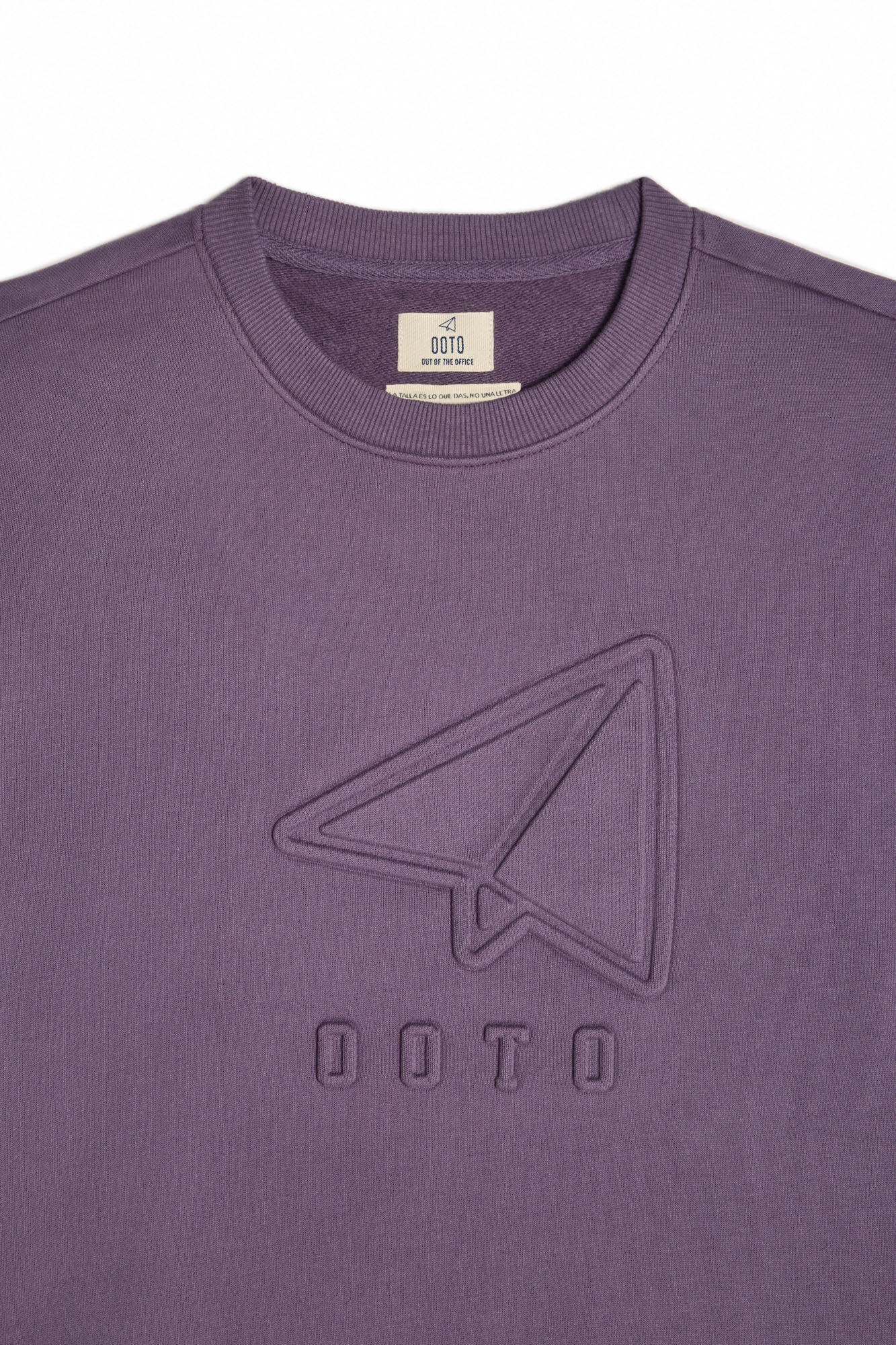 OOTO Sudadera cuello redondo con logo Fucsia