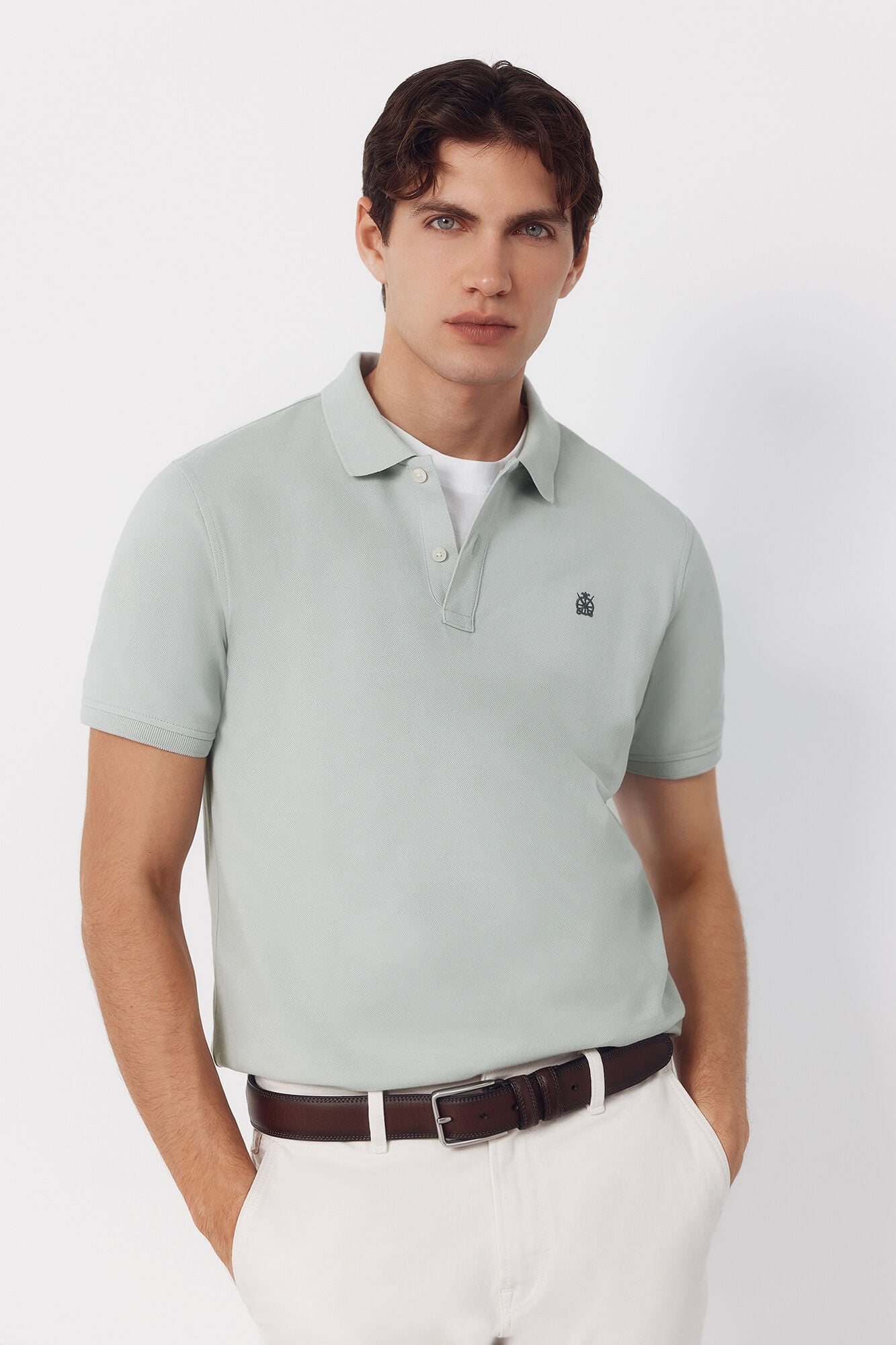 Cortefiel Polo b&aacute;sico de piqu&eacute; slim