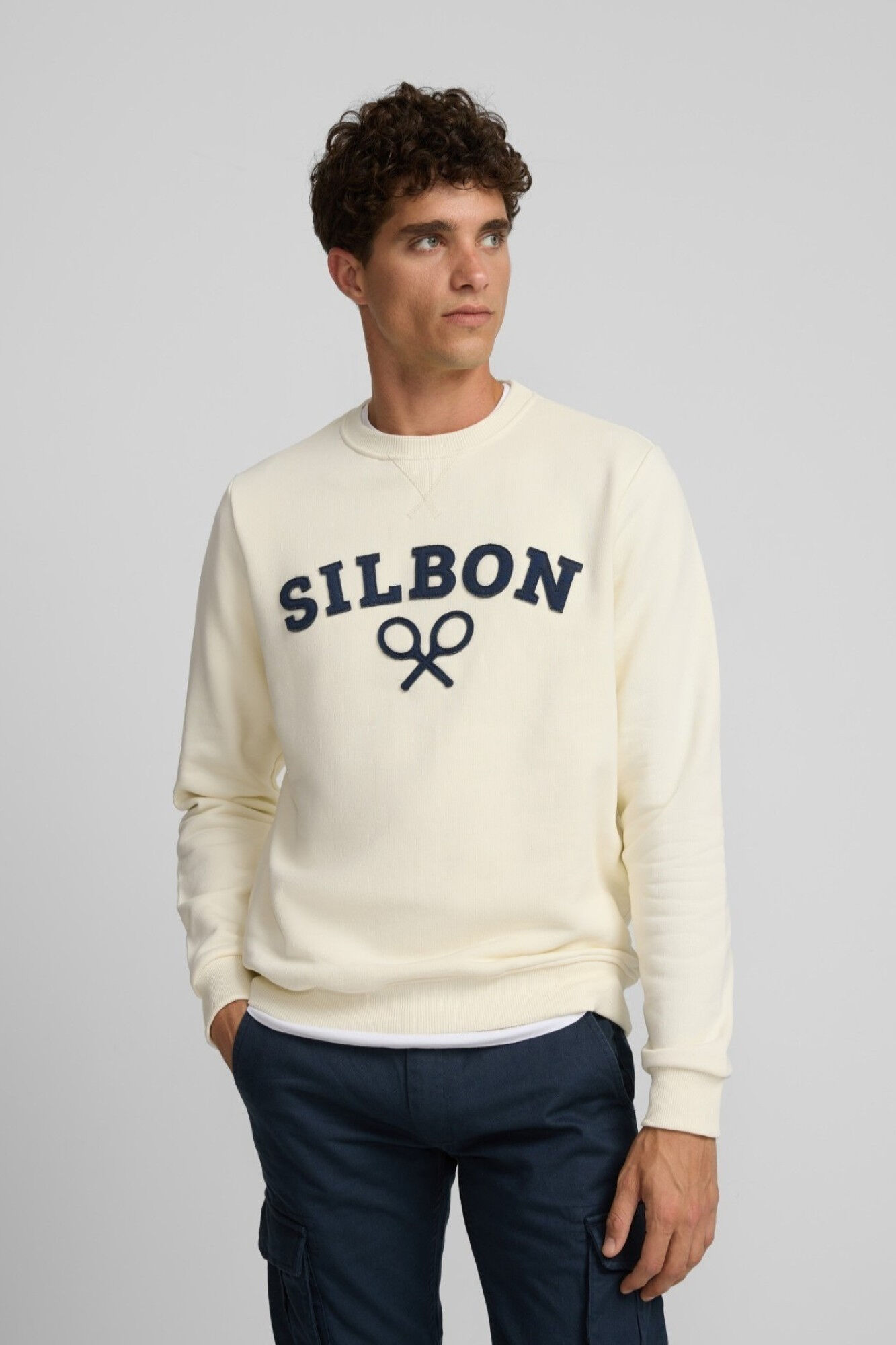 Silbon Sudadera silbon raqueta media Marfil