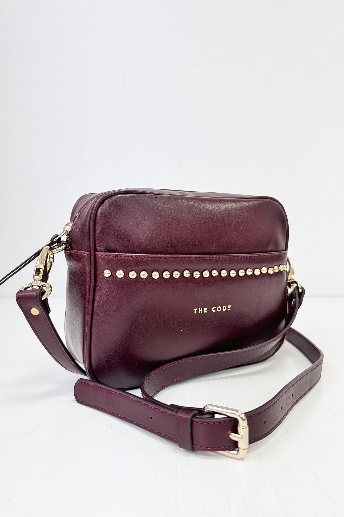 The Code Rock burgundy leather shoulder bag Maroon