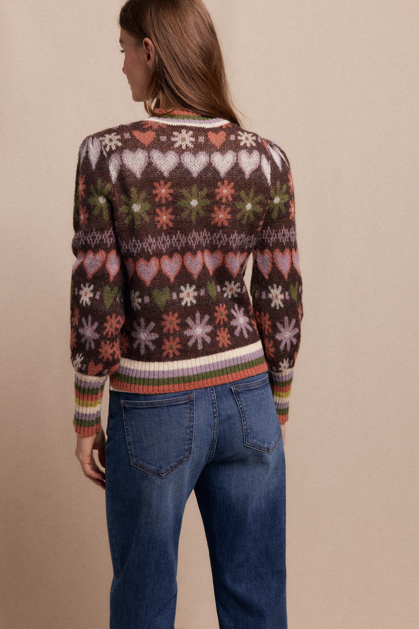 Slowlove Camisola grecas Castanho