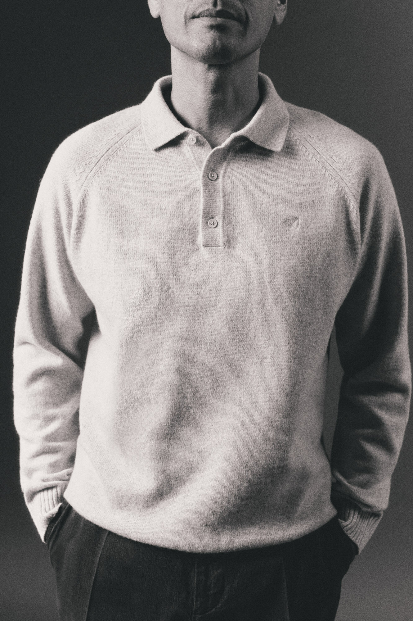 OOTO Wool polo shirt neck sweater Beige