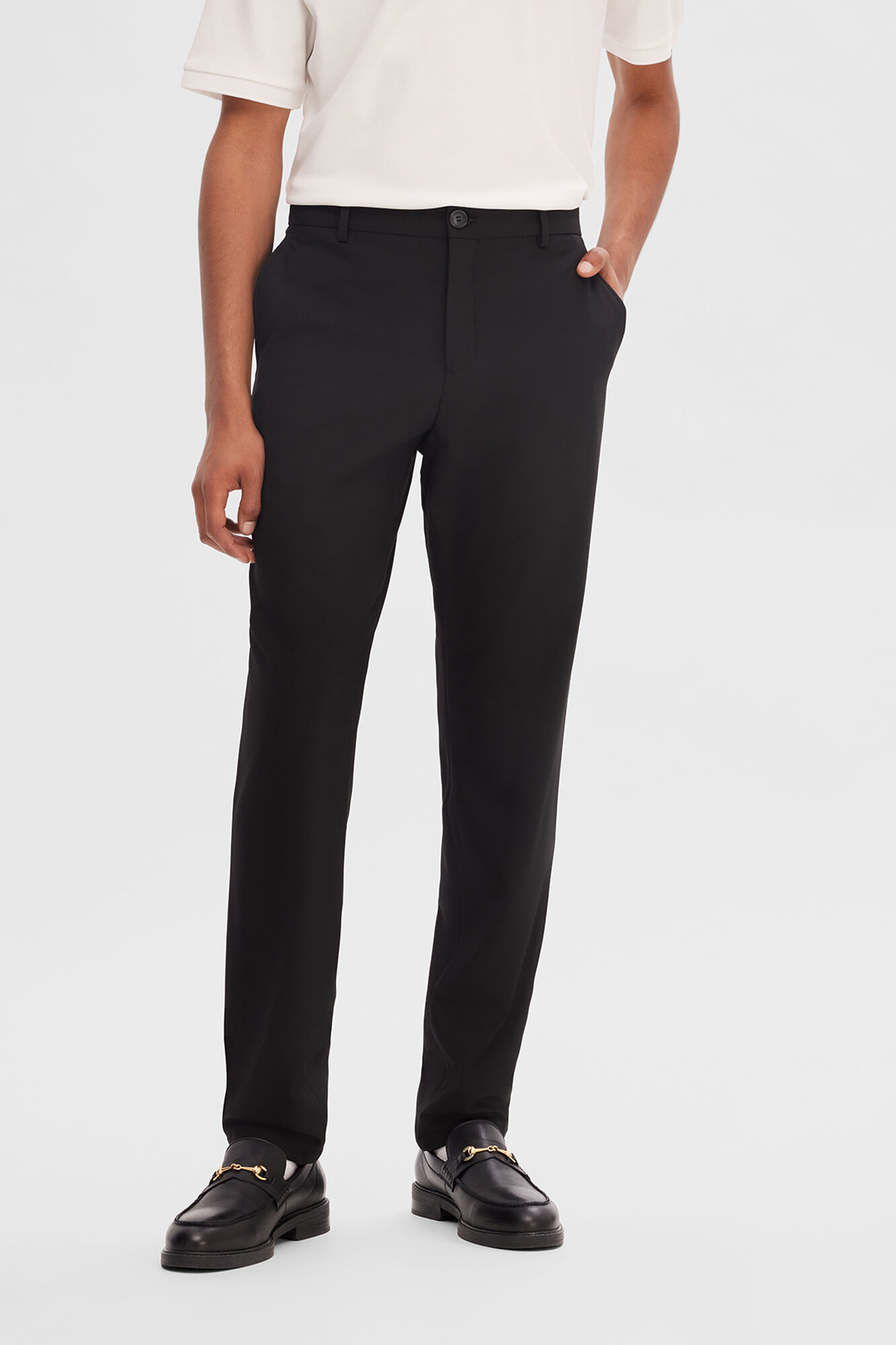 Selected Cal&ccedil;a formais slim fit. Preto