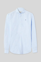 Silbon Camisa sport oxford cutaway celeste Azul