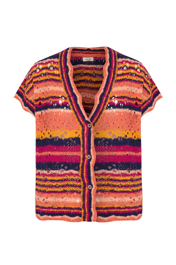 Cortefiel Open-knit waistcoat Multicolour