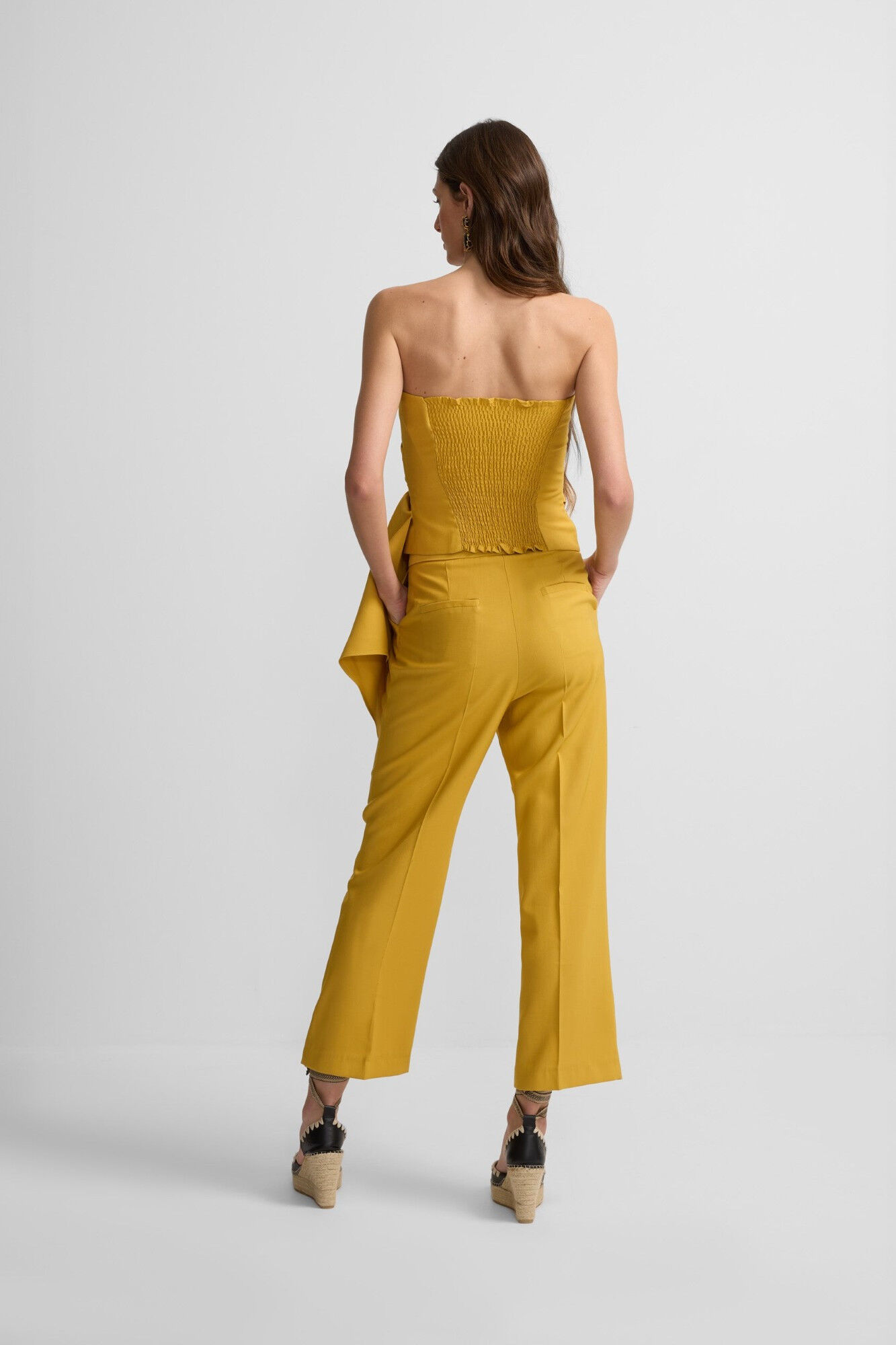 Silbon Top com folho Amarelo