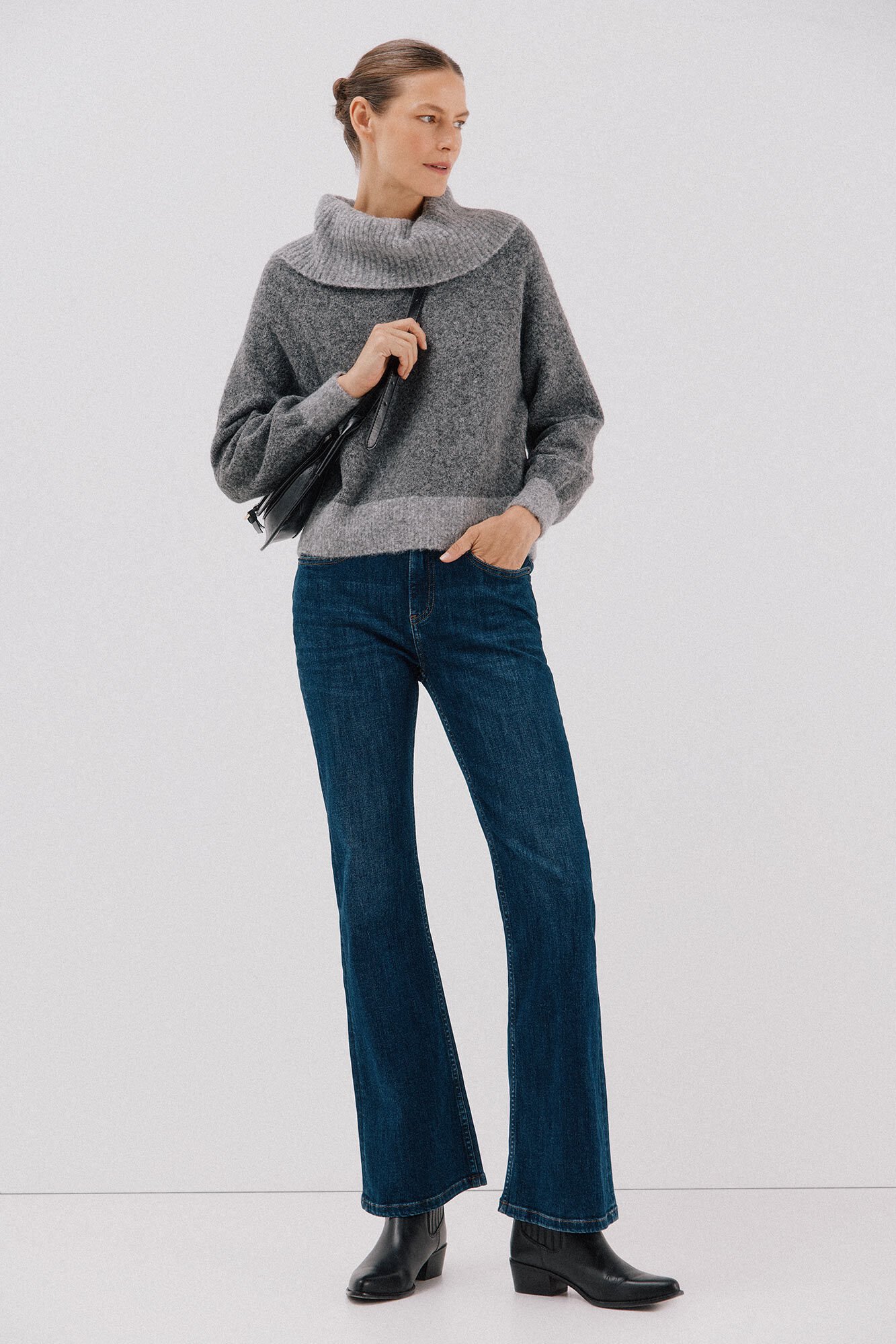 Cortefiel Camisola de malha combinada