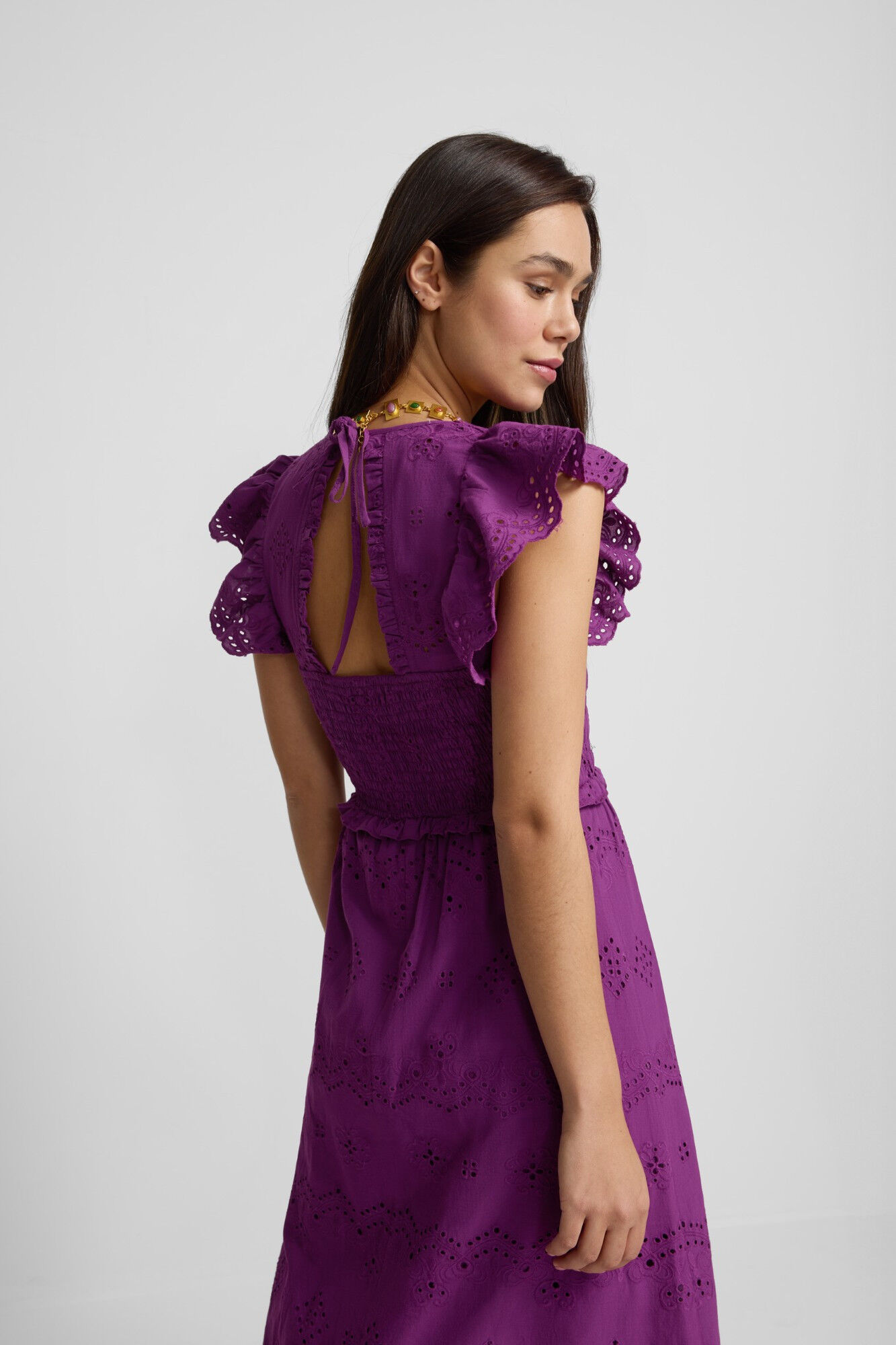 Silbon Vestido calados Morado