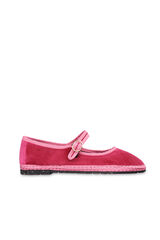 Cortefiel Velvet Mary Janes Pink