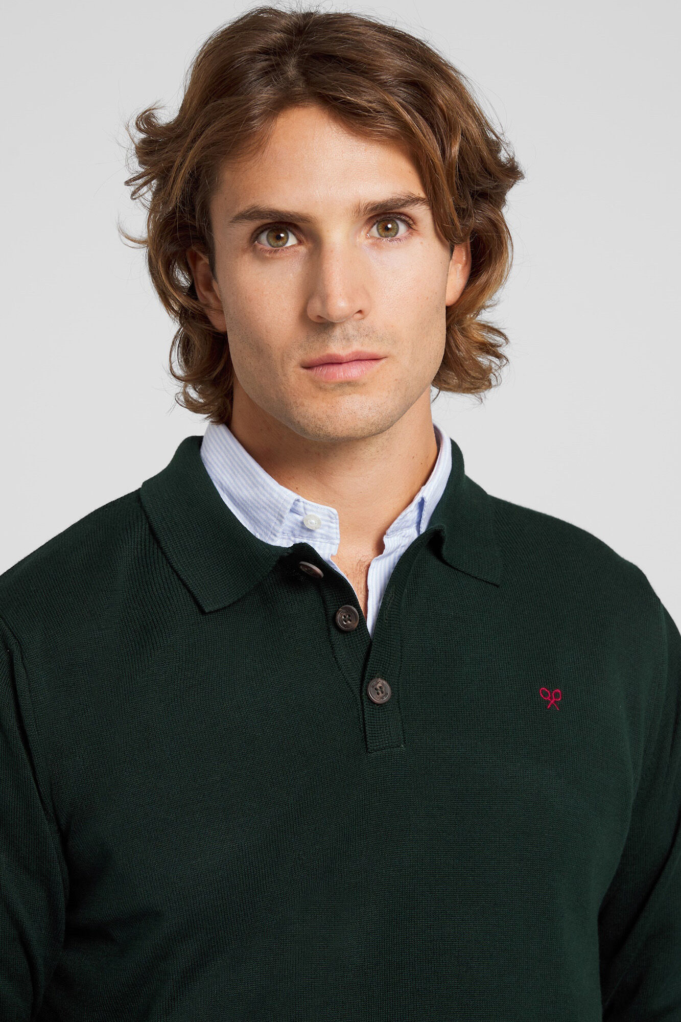 Silbon Silbon green polo jumper Green