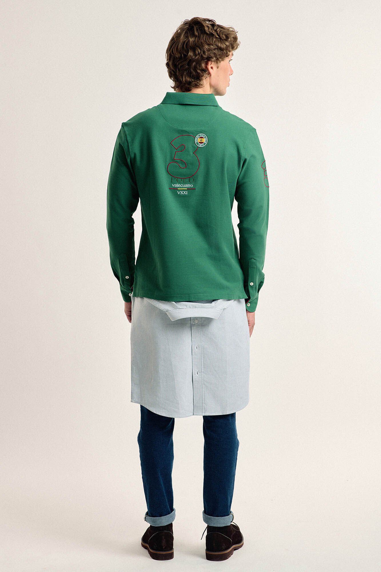 Valecuatro P&oacute;lo Valecuatro masculino com escudo espanhol verde intenso Verde