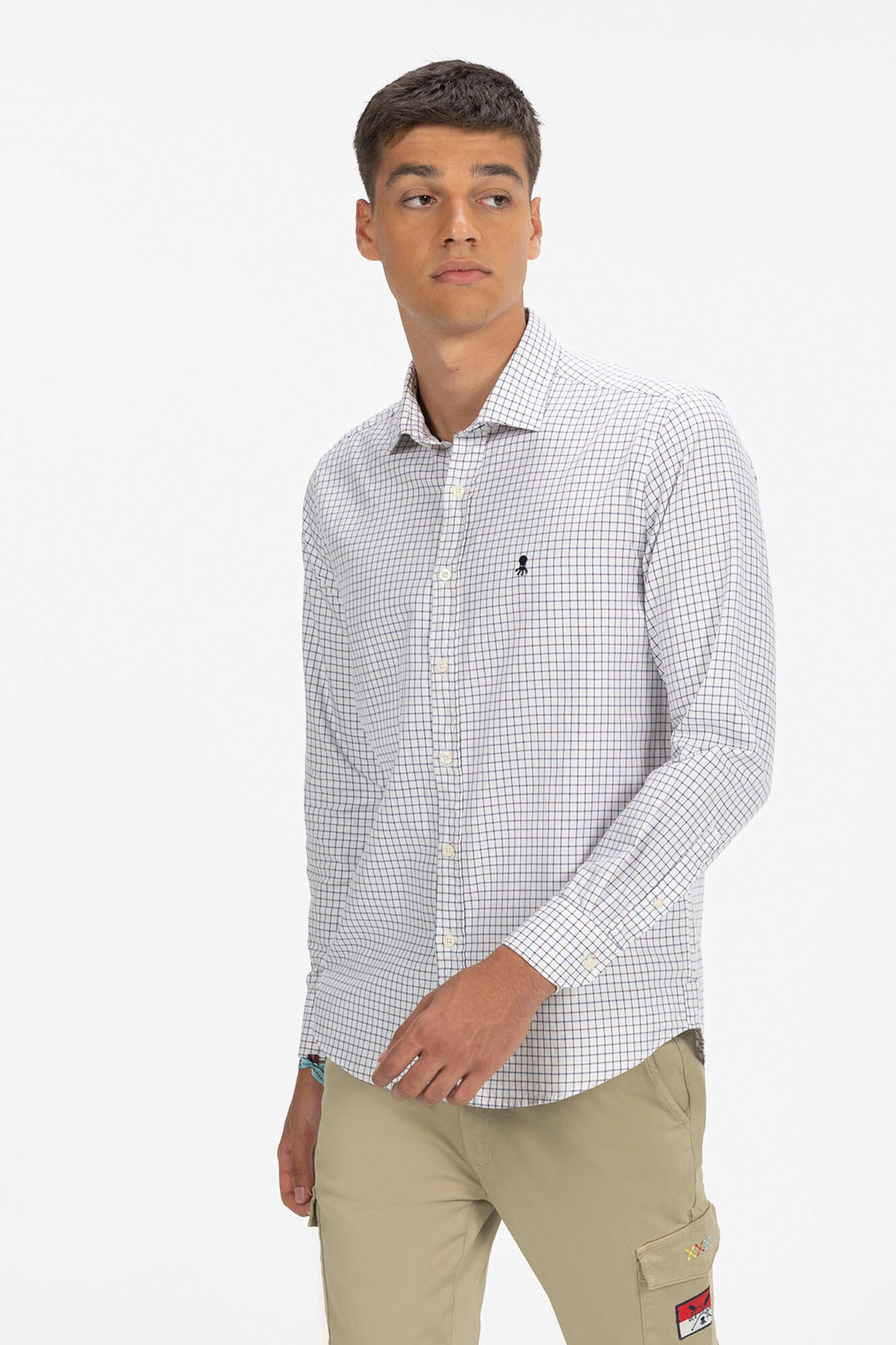 pedro del hierro Camisa cuadro estrecho twill Mejor oferta Ropa