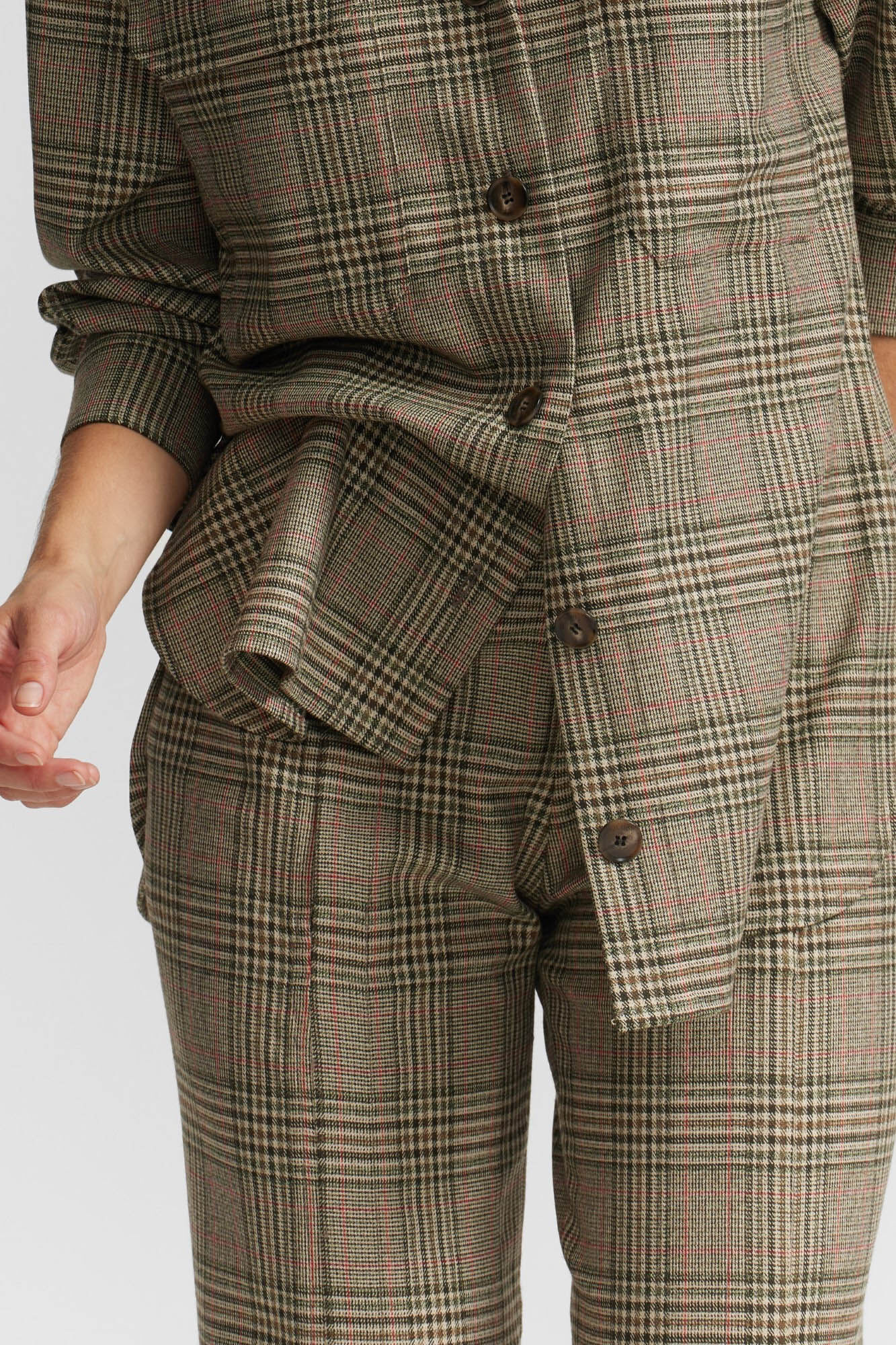 Silbon Cal&ccedil;a palazzo xadrez Preto