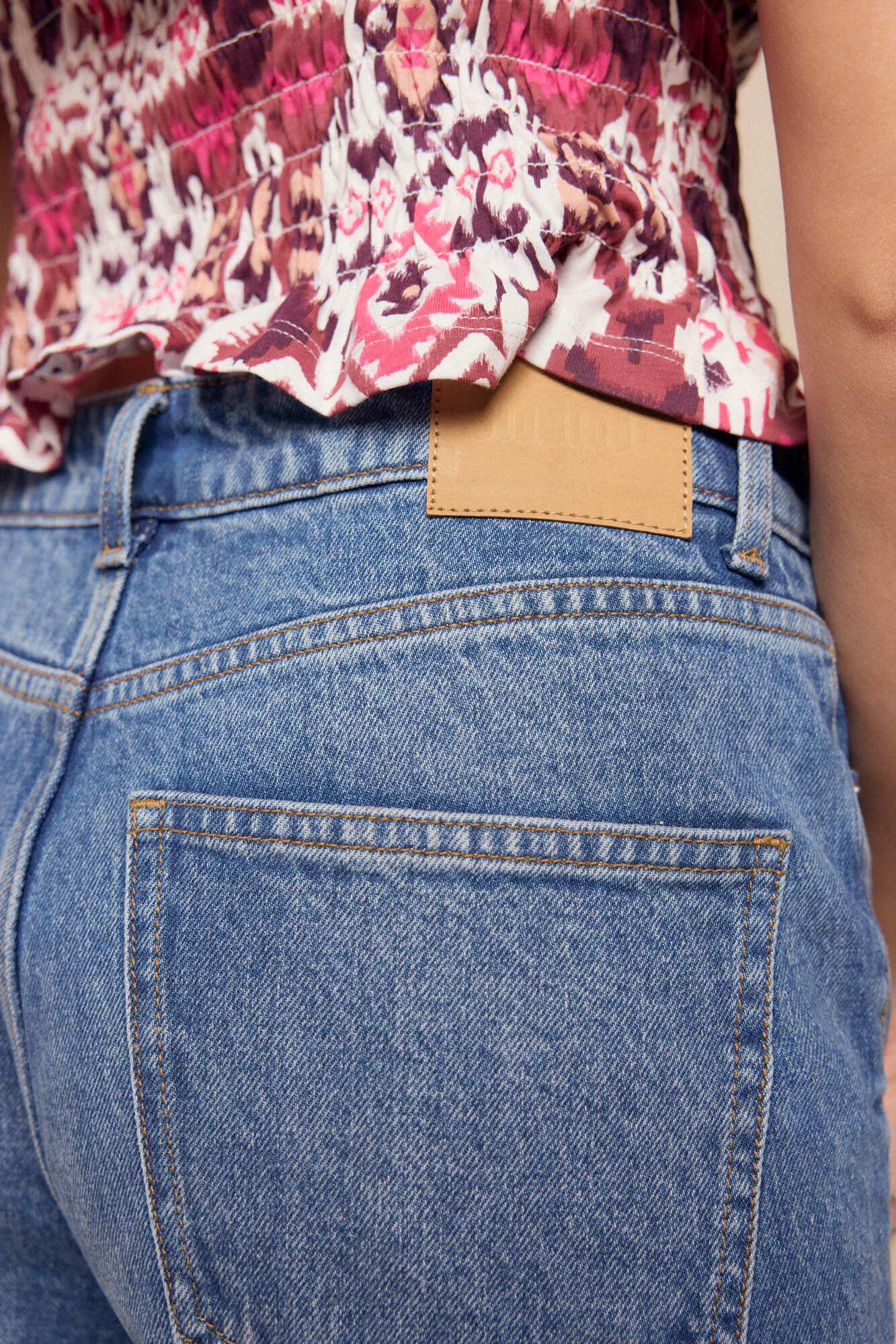 Slowlove Jeans wide buttons Azul