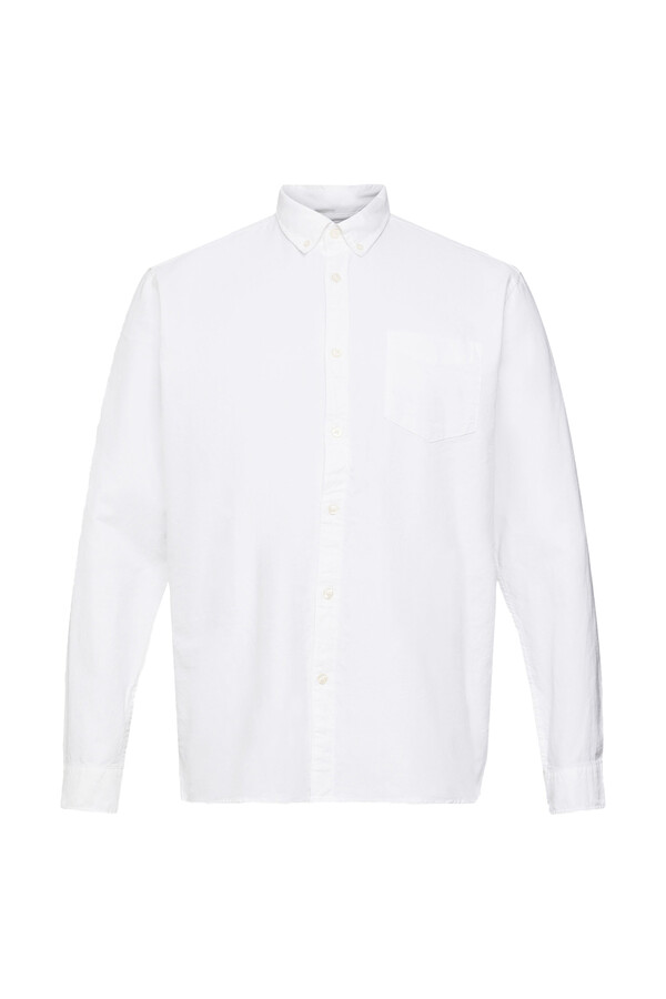 Cortefiel Camisa clásica Oxford 100% algodón Blanco 