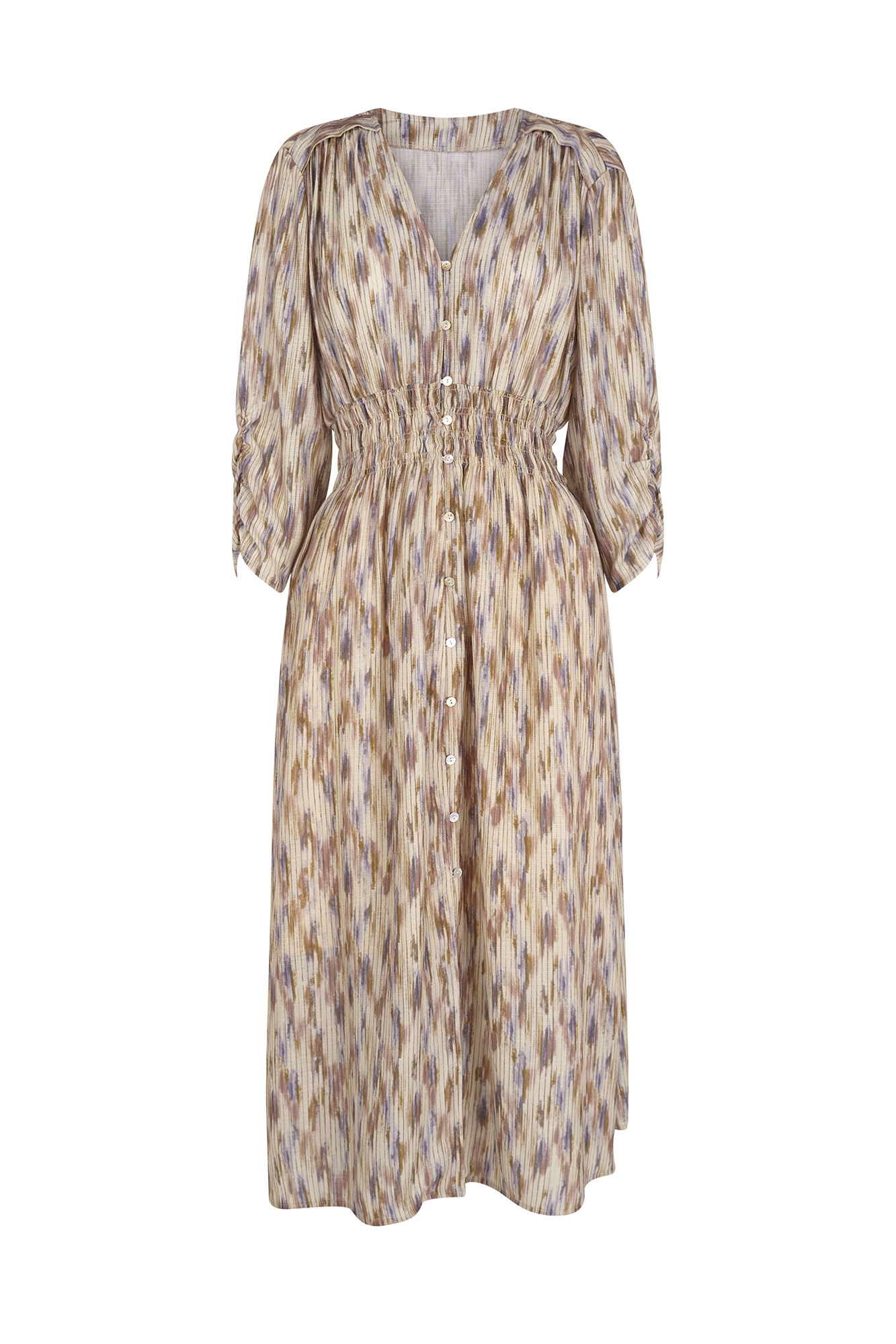 Cortefiel Vestido comprido estampado Multicolorido