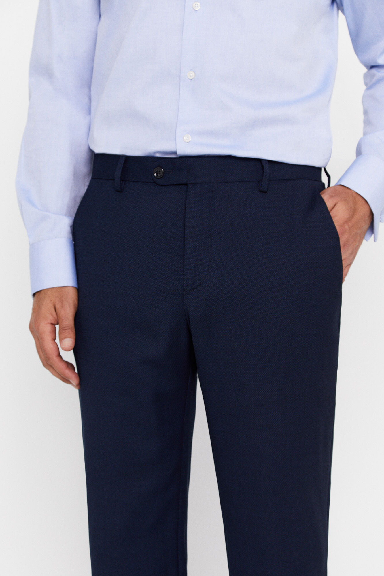 Cortefiel Birdseye COOLMAX&reg; trousers Navy