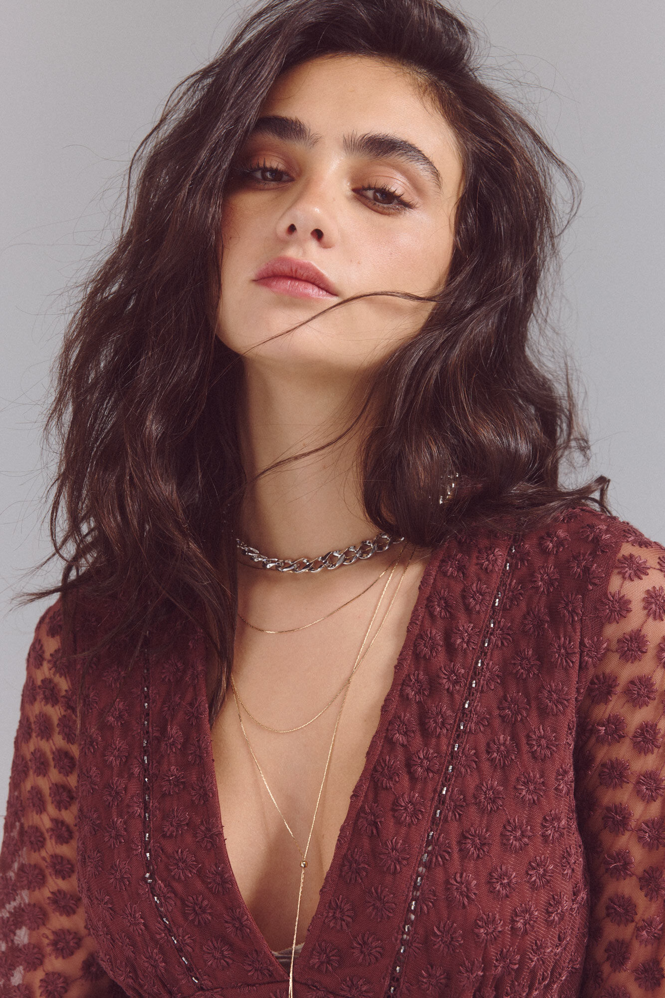 Slowlove Long tulle dress Brown