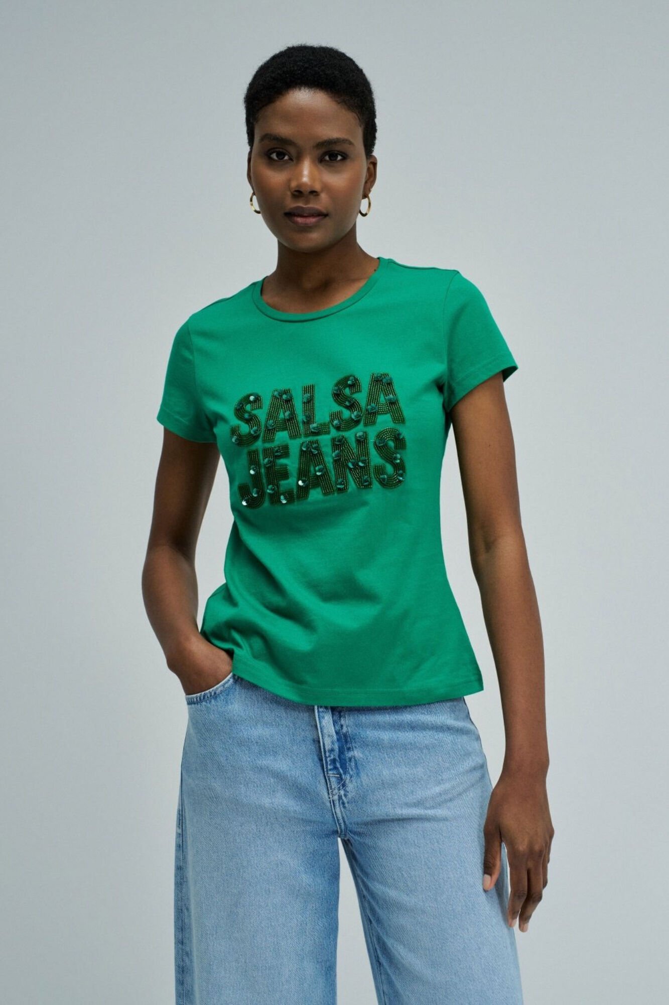 Salsa Jeans Short sleeve T-shirt Green