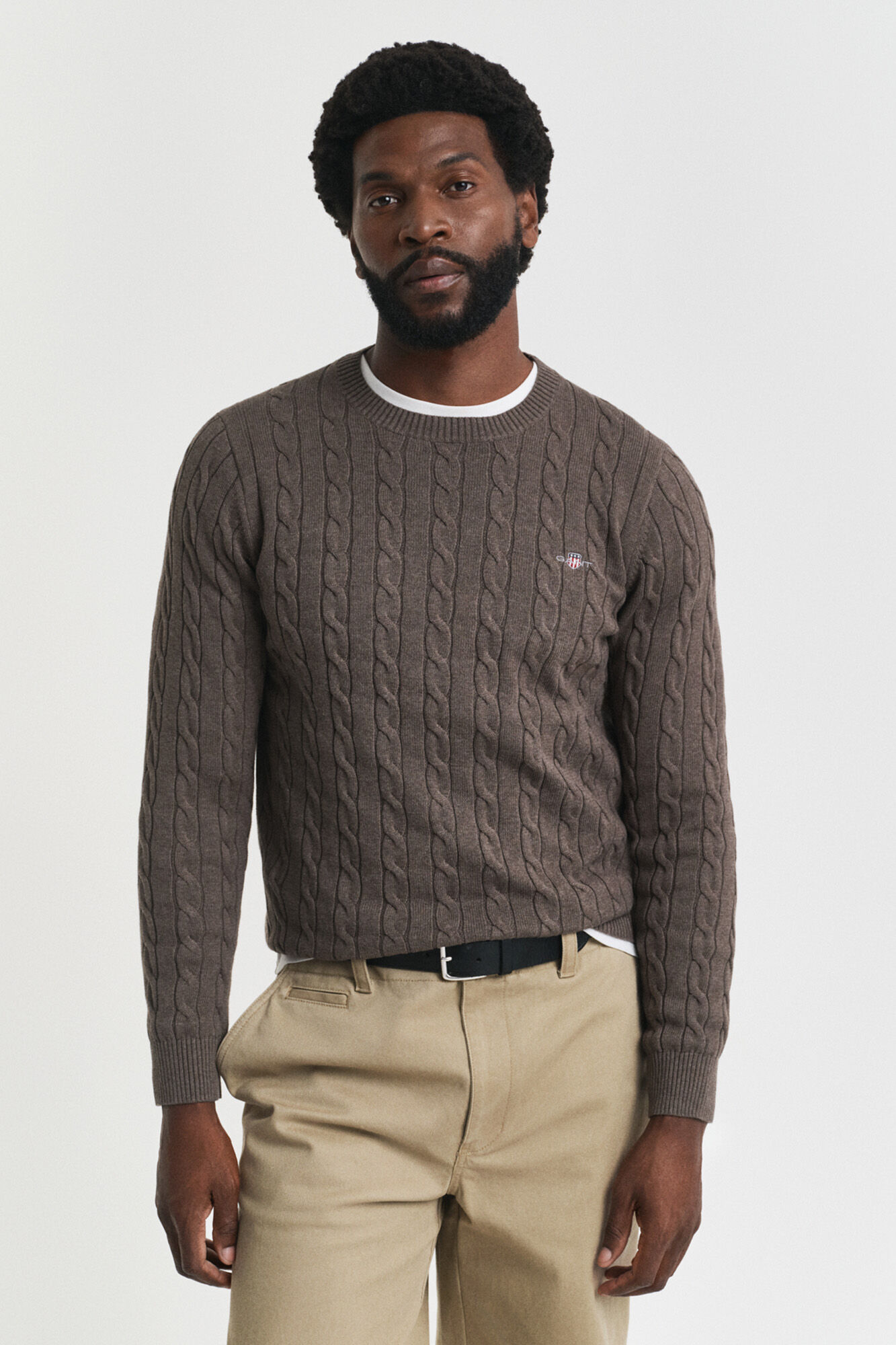 Gant Camisola de algod&atilde;o com gola redonda