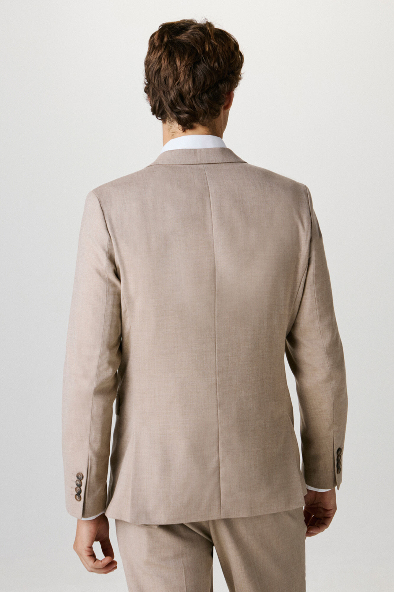 Selected Americana Slim Fit con lana Marr&oacute;n