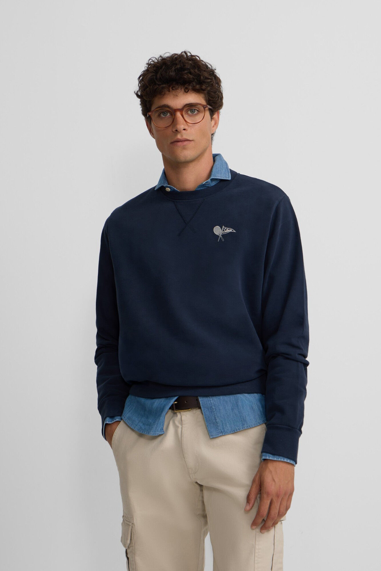 Silbon Sweatshirt do departamento de atletismo Azul