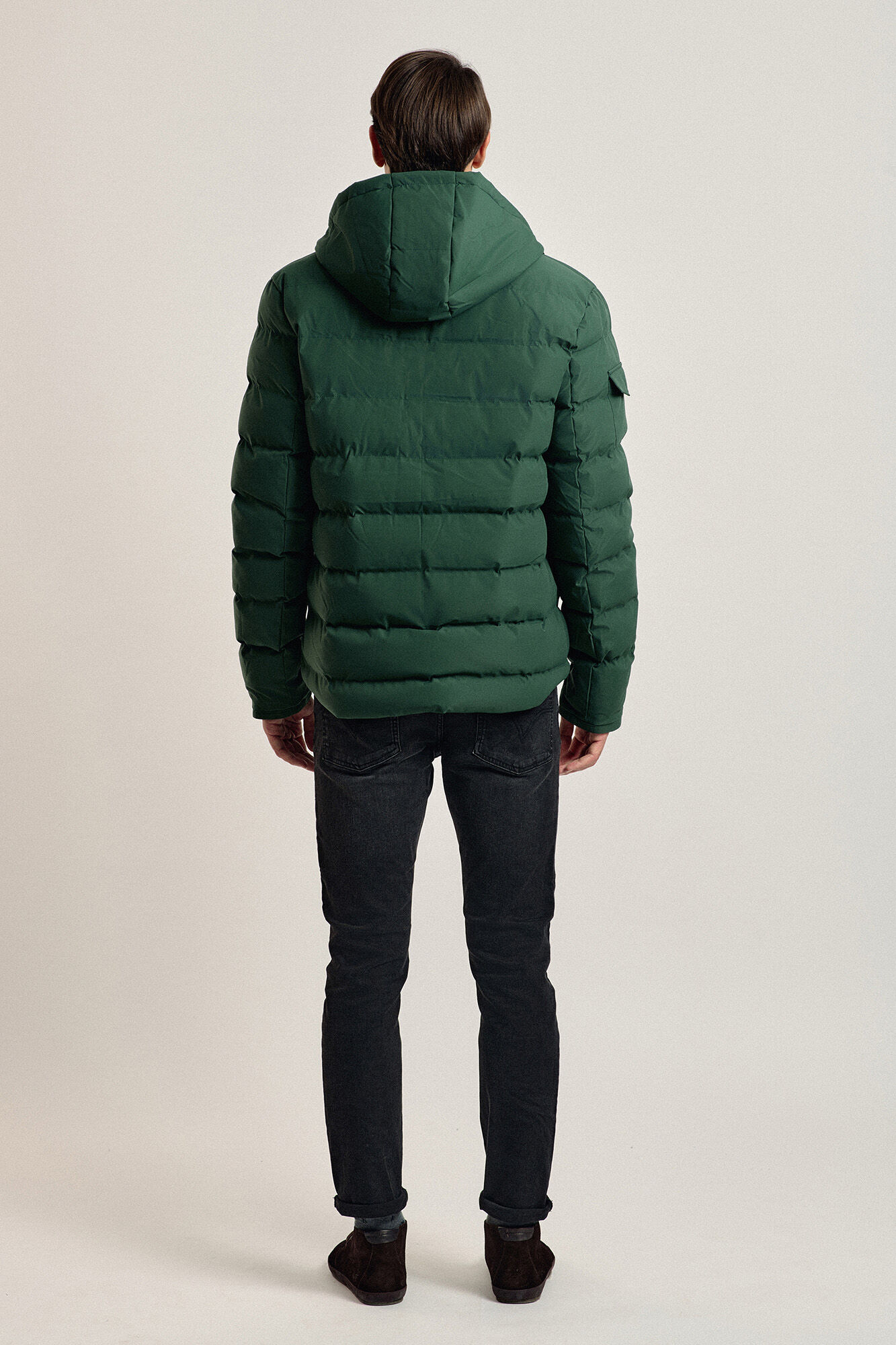 Valecuatro Emboss padded jacket in khaki Kaki